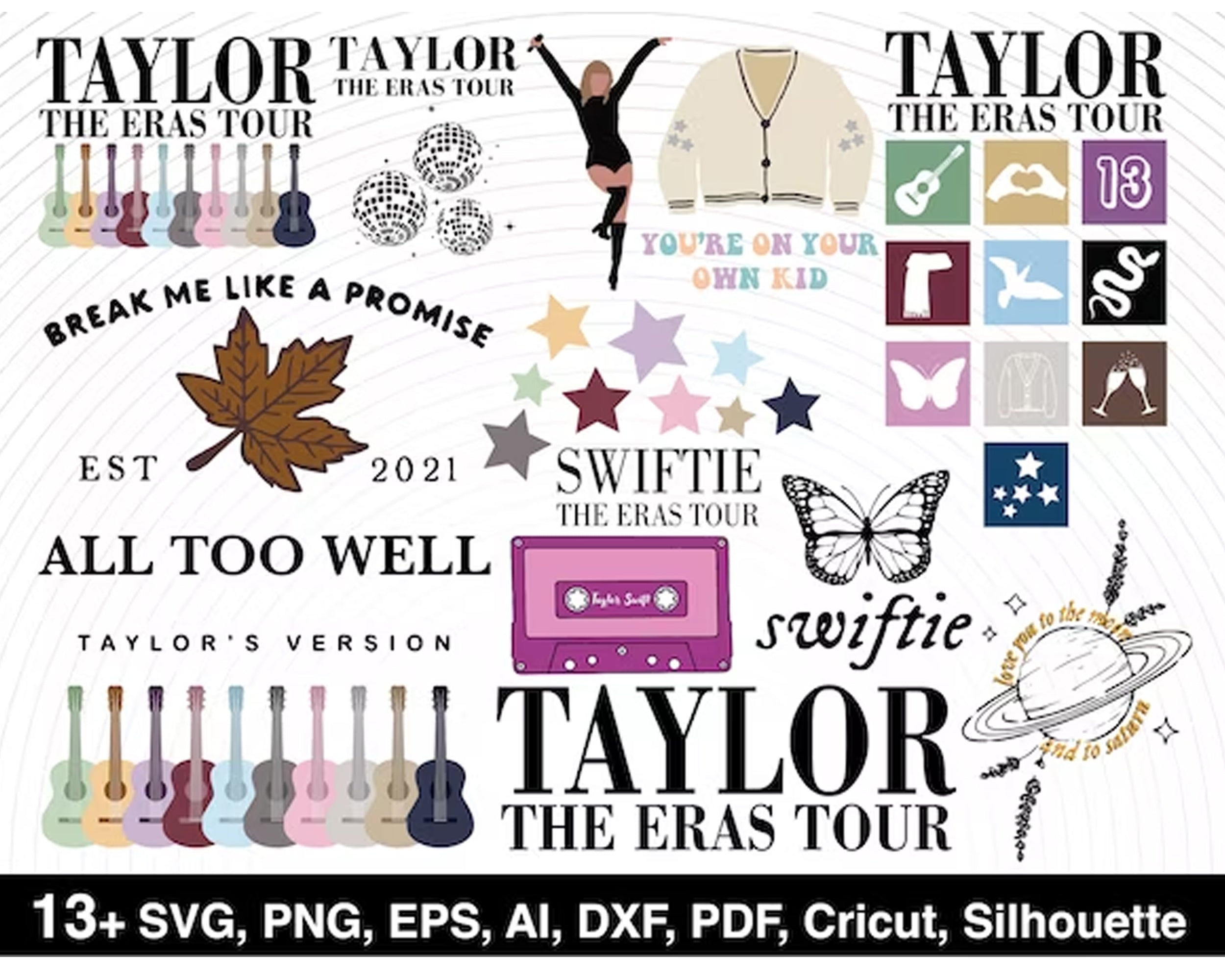Taylor Swift 1989 Party Decorations Bundle Taylor Swift Era Party Bundle  Swiftie Party Pack Taylor Swift Merch Eras Tour 2023 Party Decor 