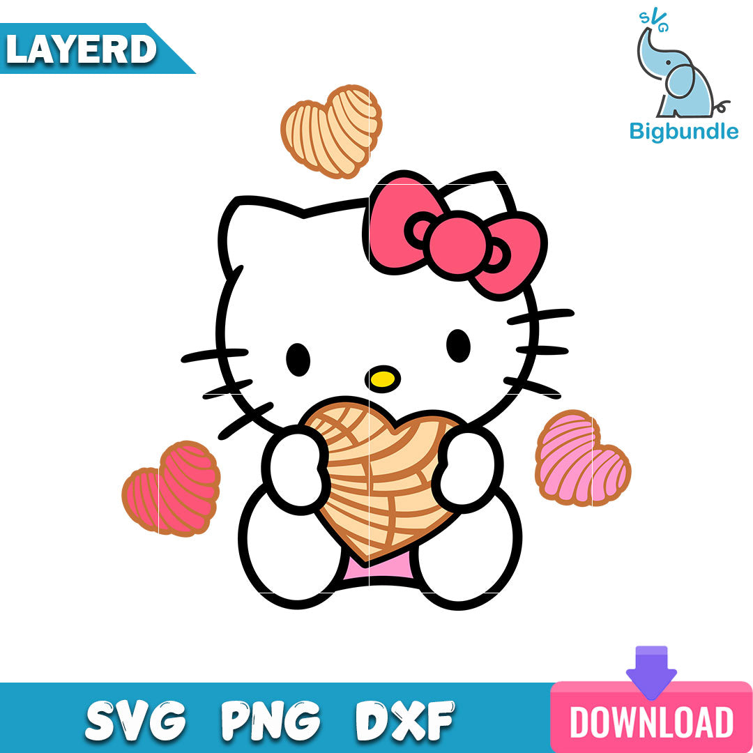 Concha Hello Kitty Svg, Hello Kitty, Instant Download, SG19062312