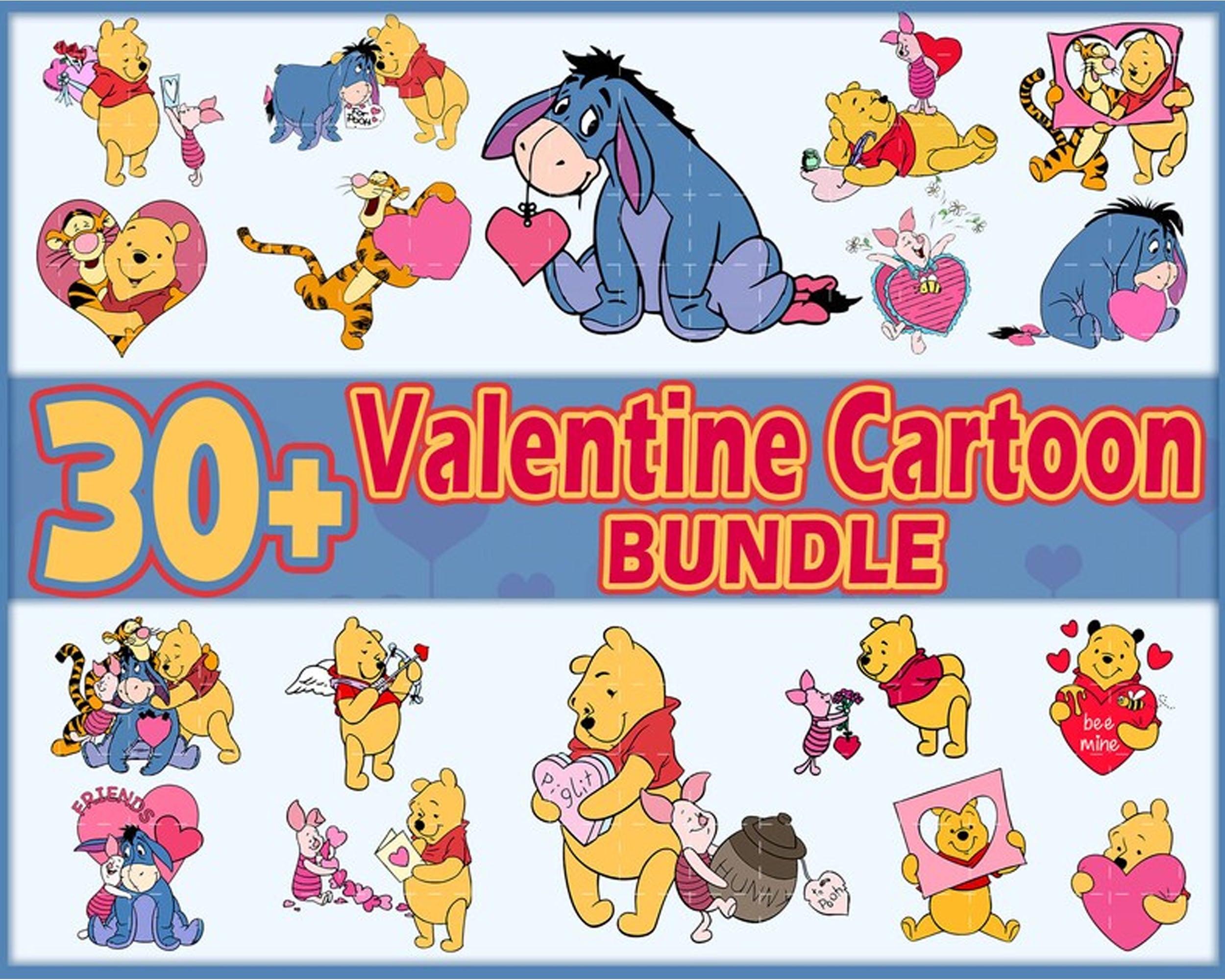 225 Disney Valentines Day bundle, Valentines Mickey, Valentines svg pn