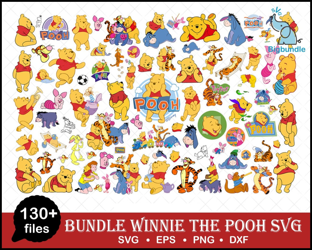 Winnie The Pooh Svg Winnie The Pooh Bundle Disney Svg Pooh Bear Svg 