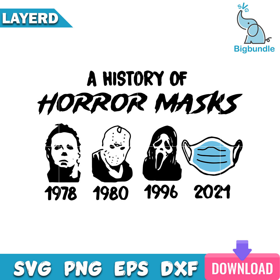 A History Of Horror Mask Svg, Halloween Svg, SG22062301