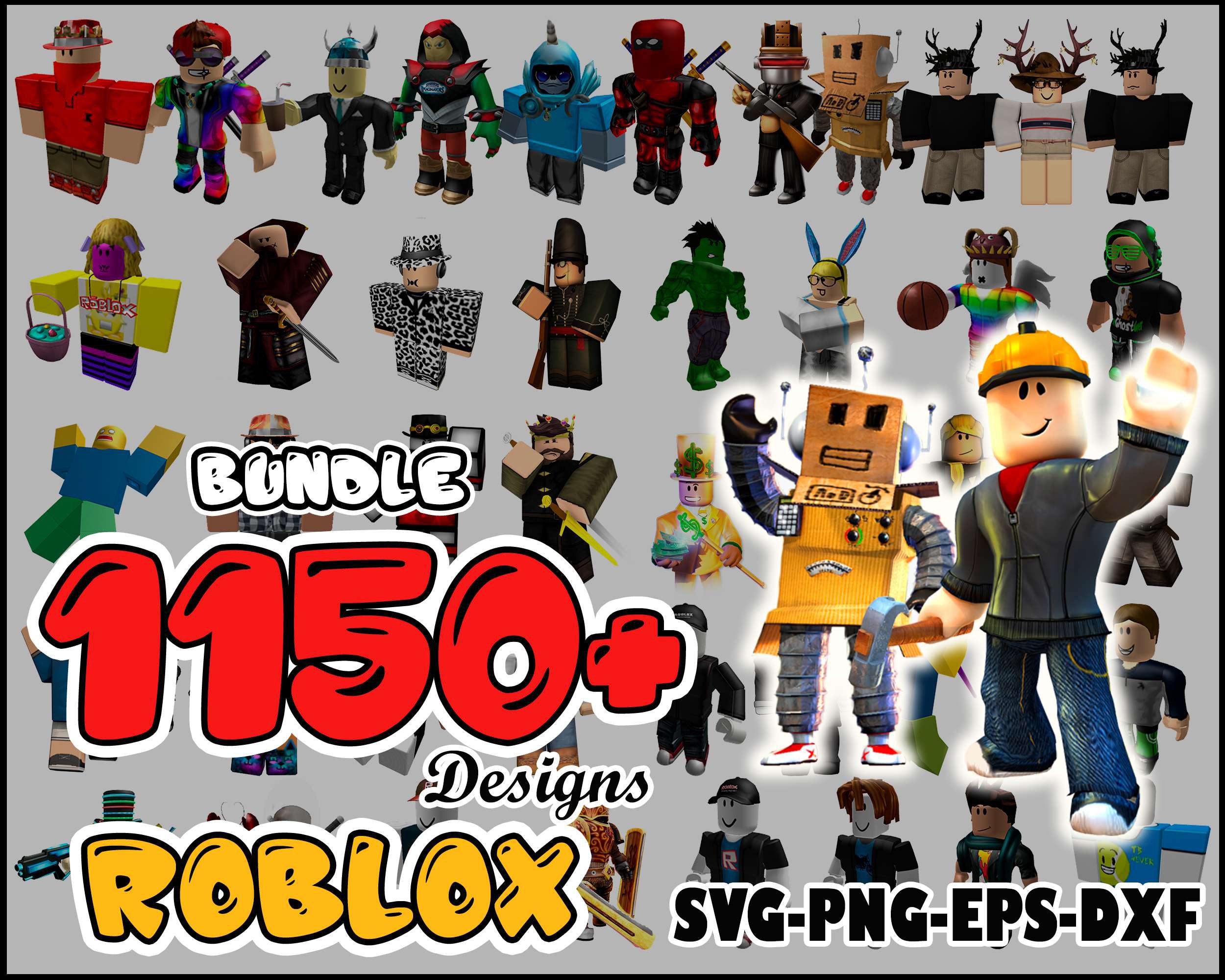 Roblox SVG Bundle, Roblox Font, Gaming Svg Files for Cricut - Instant download