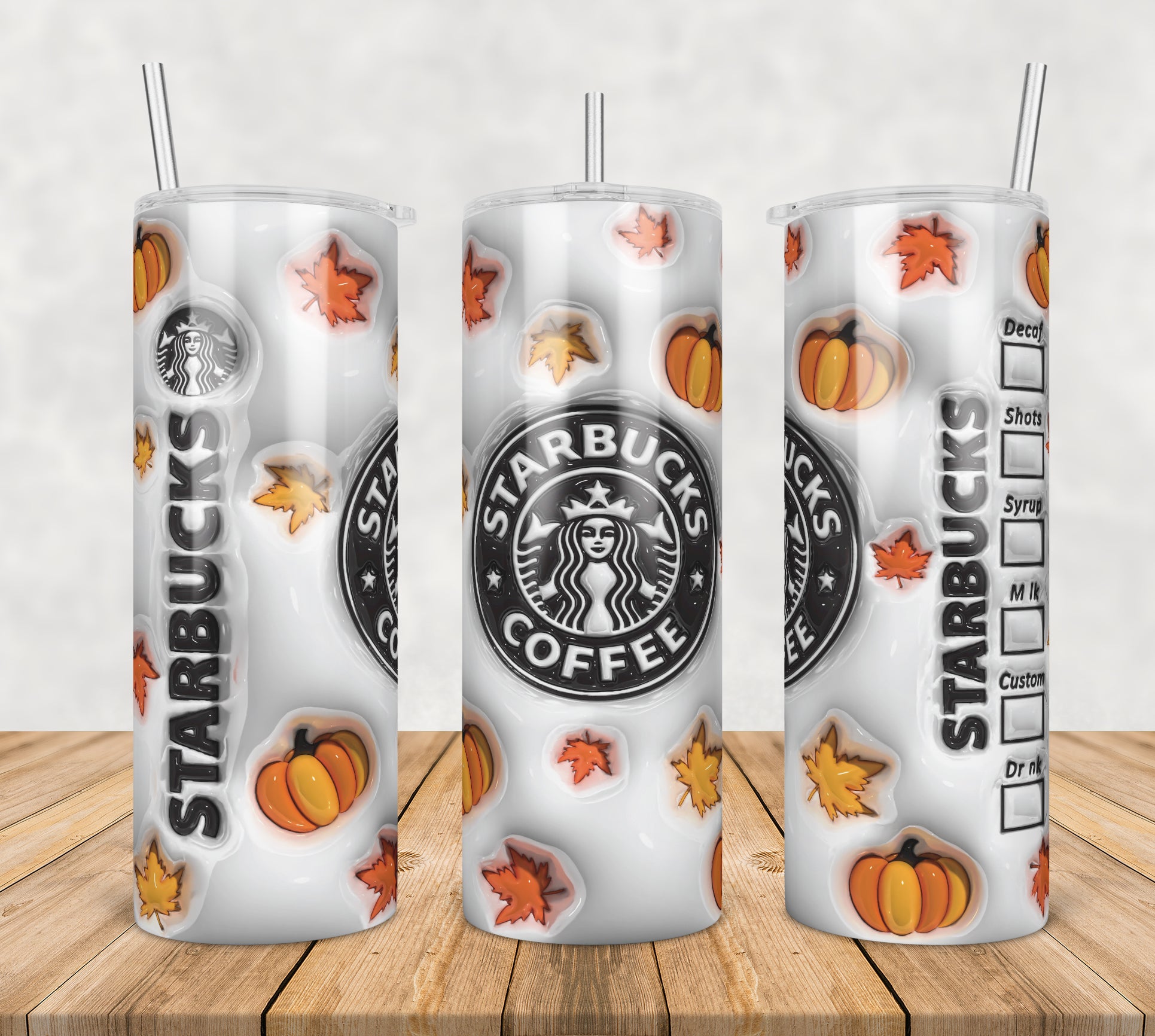 3D Inflated Puff Starbucks Coffee halloween