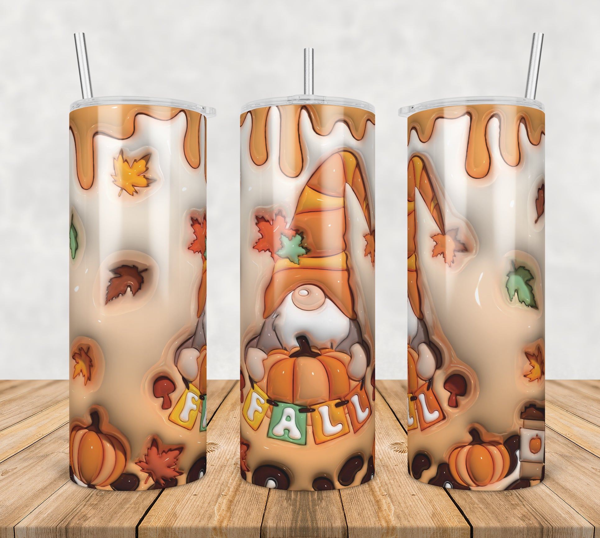 3D Inflated Puff Gnome Fall Autumn Seas