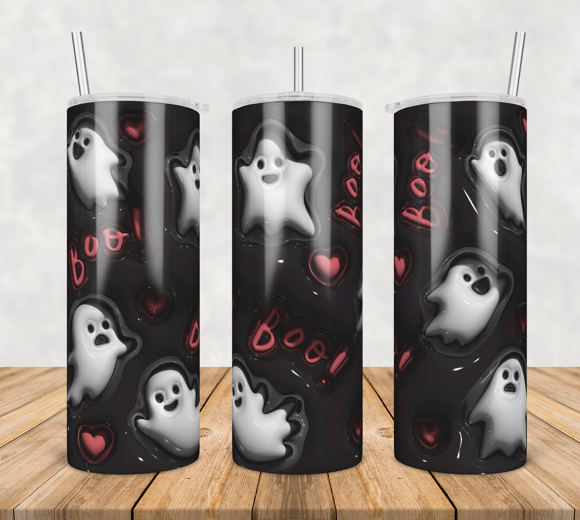 3D Inflated Puff Halloween Funny Ghost Boo