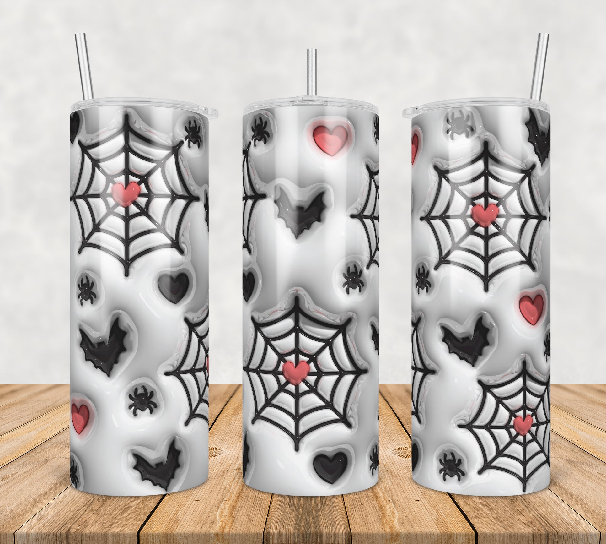 3D Inflated Puff Halloween Spiderweb