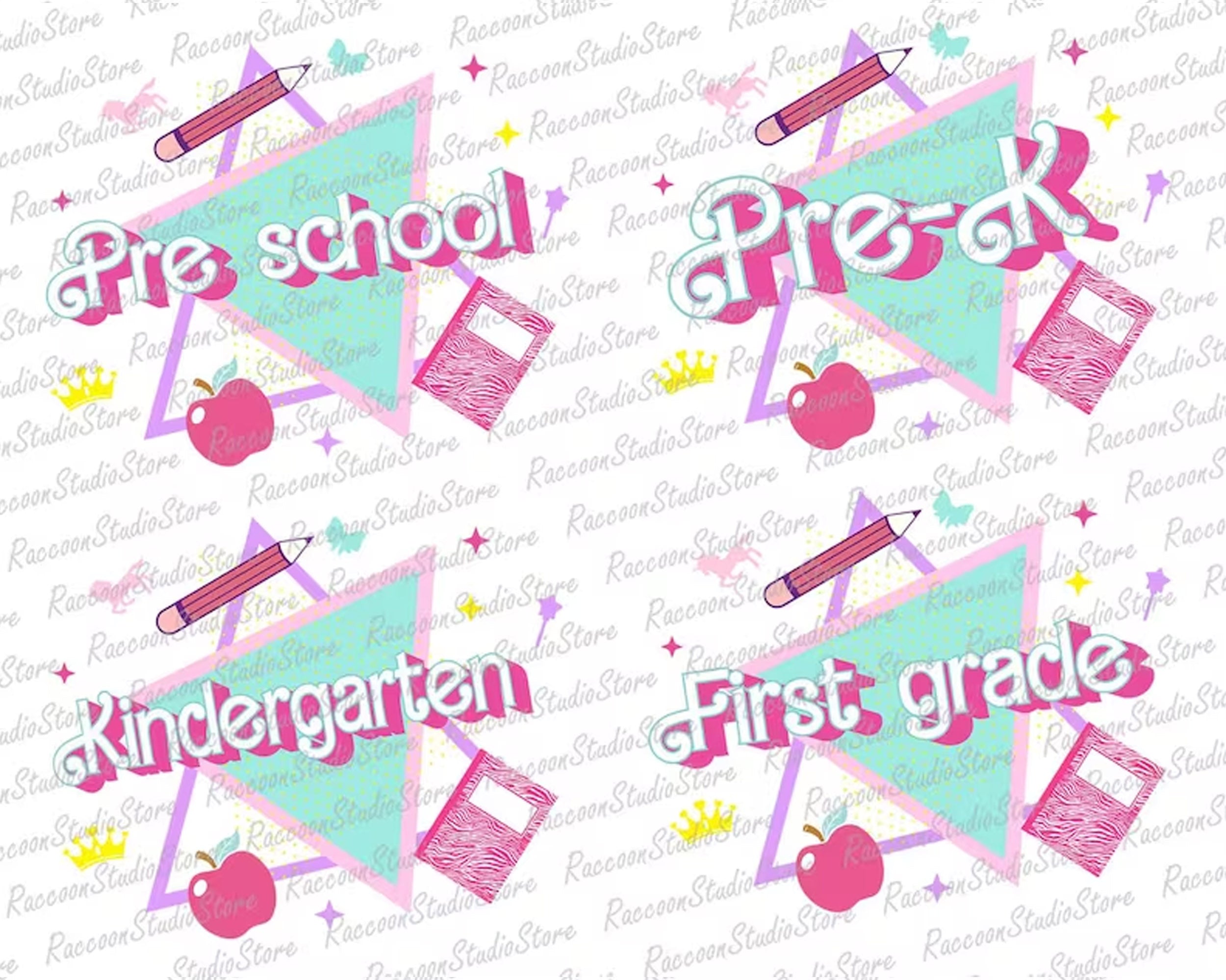 9+ Barbie School Grade Bundle png, Instant download