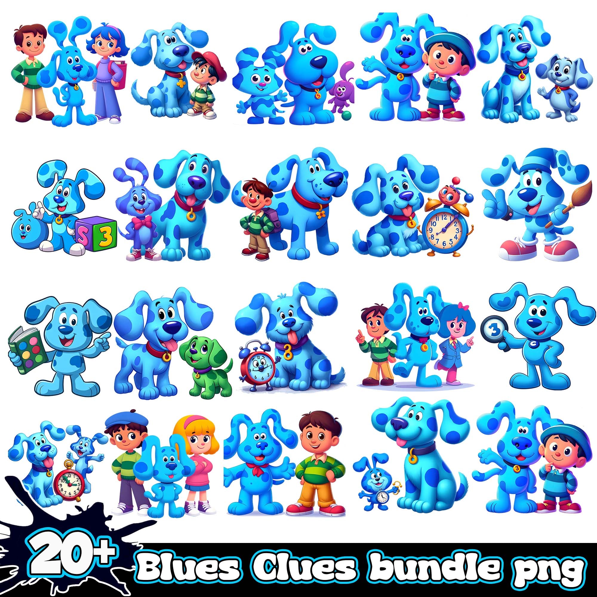 Blues Clues Bundle 20+ PNG