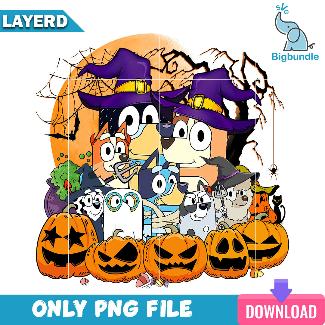 Bluey and friends halloween