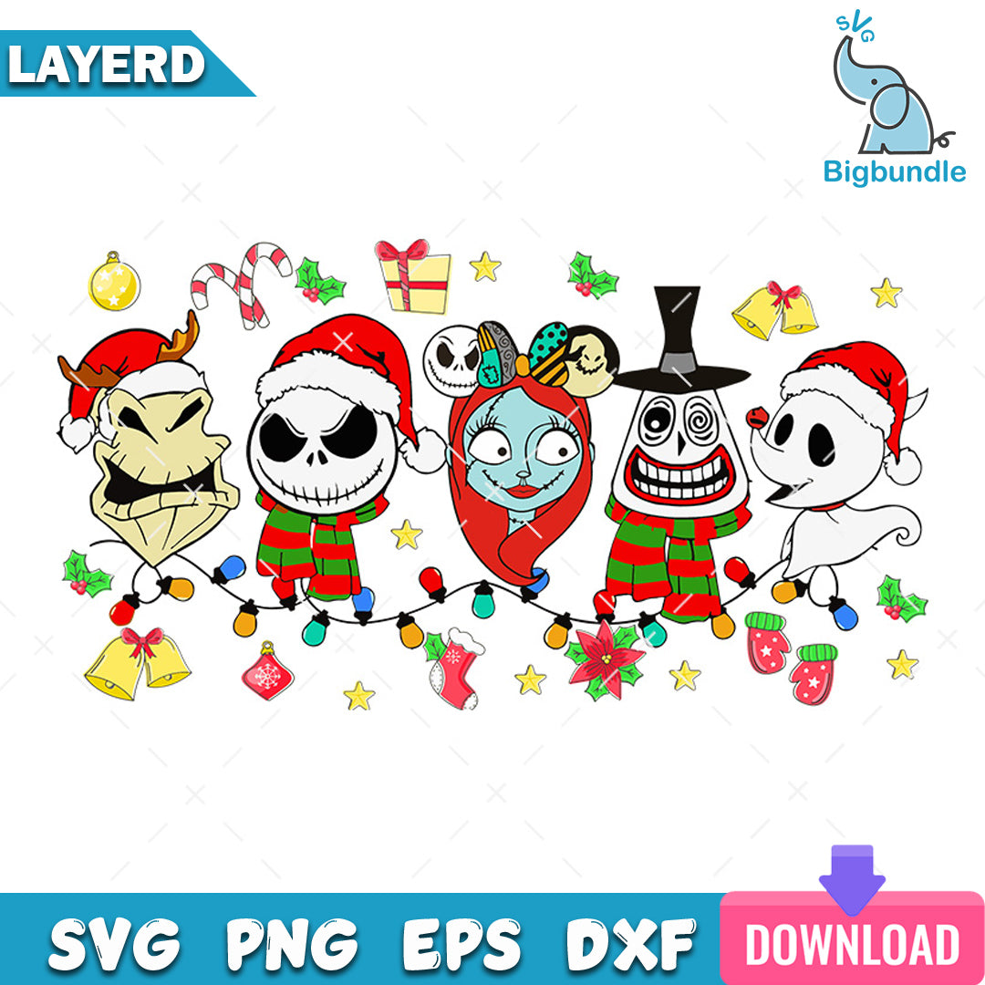 Christmas Nightmare Characters SVG