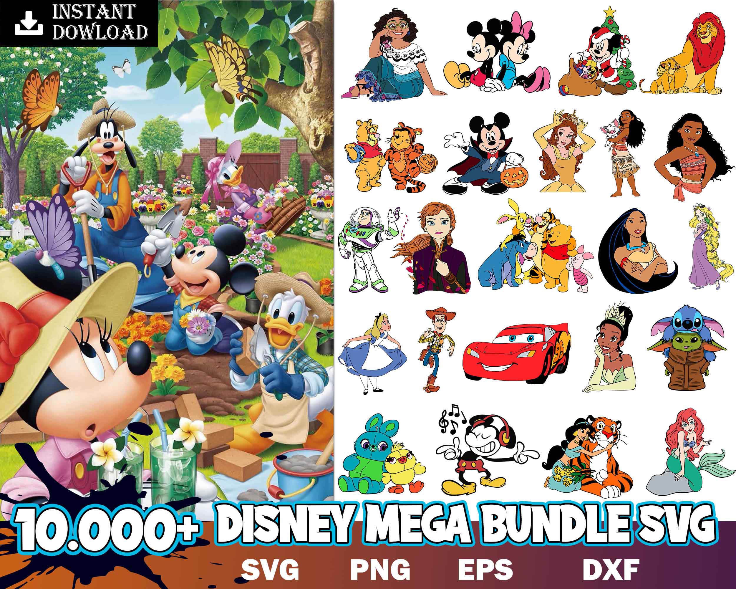 10.000+ Files Disney Mega Bundle SVG - Digital Download