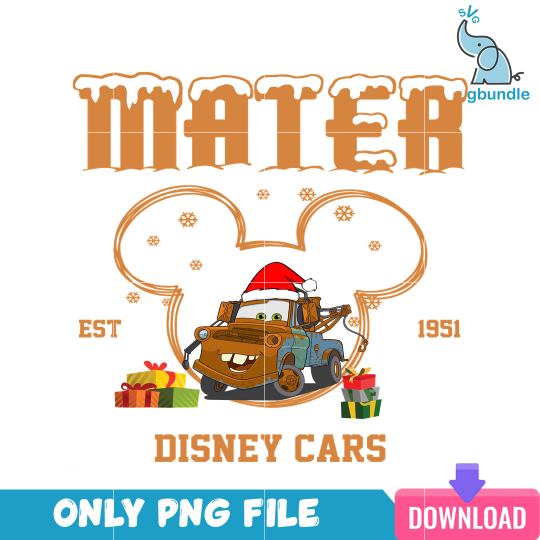 Disney Mater Car Christmas PNG
