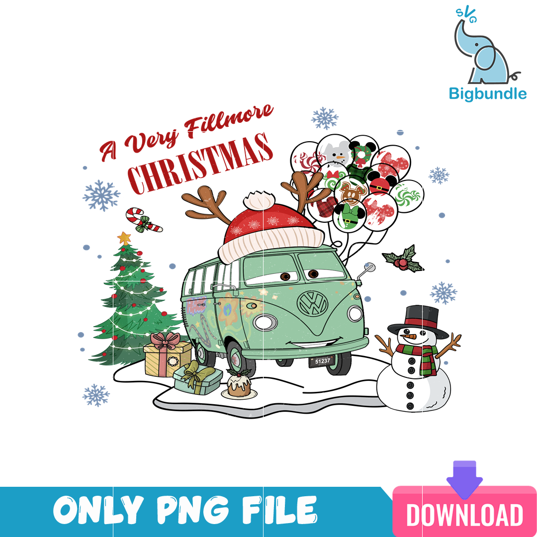 Disney Cars A Very Fillmore Christmas PNG