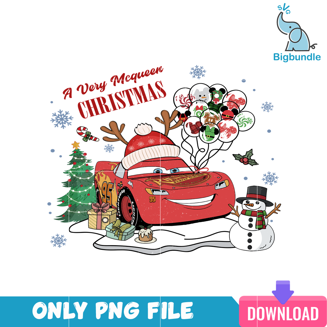 Disney Cars A Very Mcqueen Christmas PNG