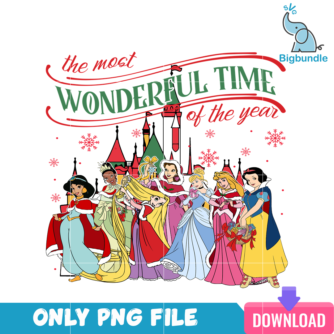 The Most Wonderful Time Of Disney Princess PNG