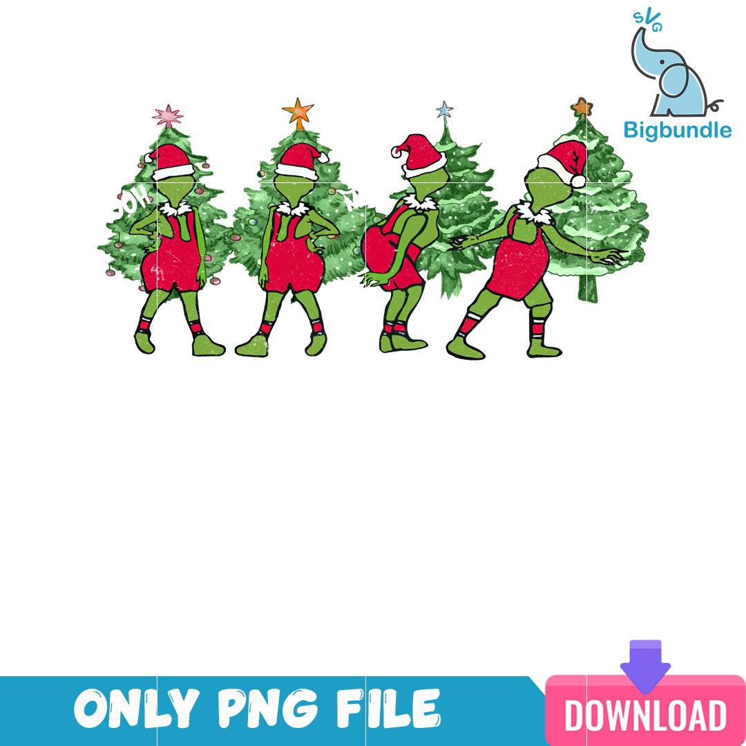 Funny Grinch Christmas PNG