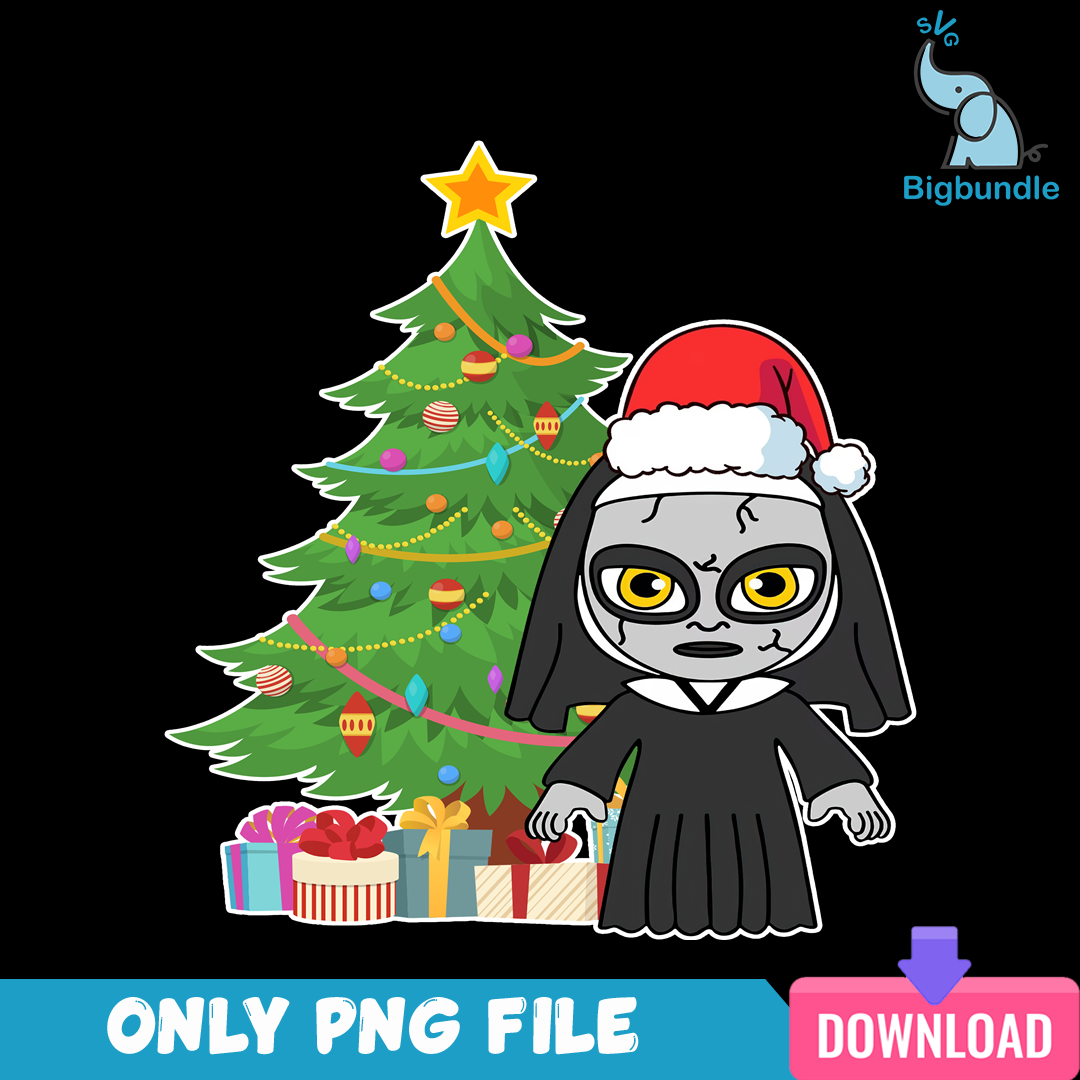Horror Dead Nun Christmas PNG
