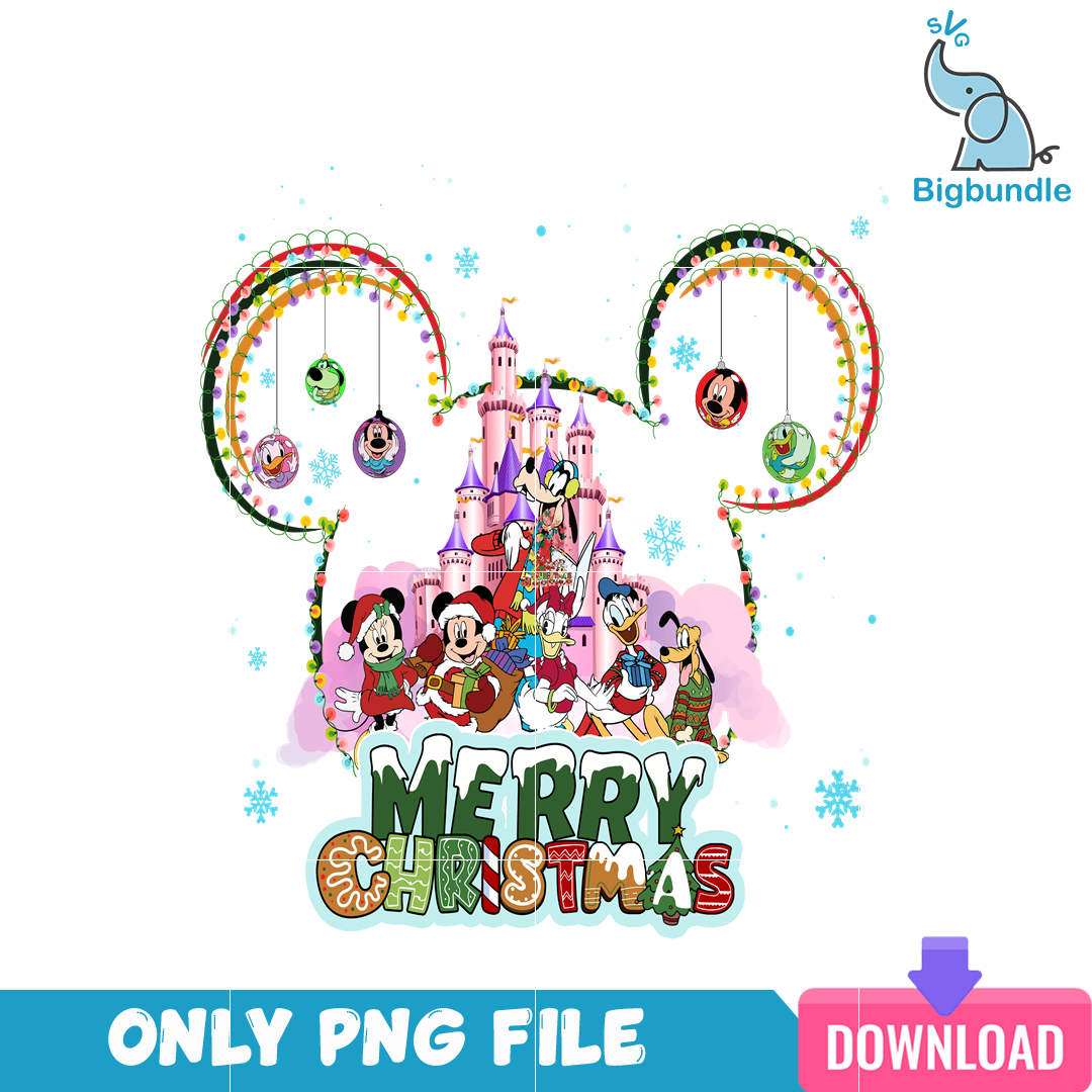 Disney Magic Kingdom Merry Christmas PNG