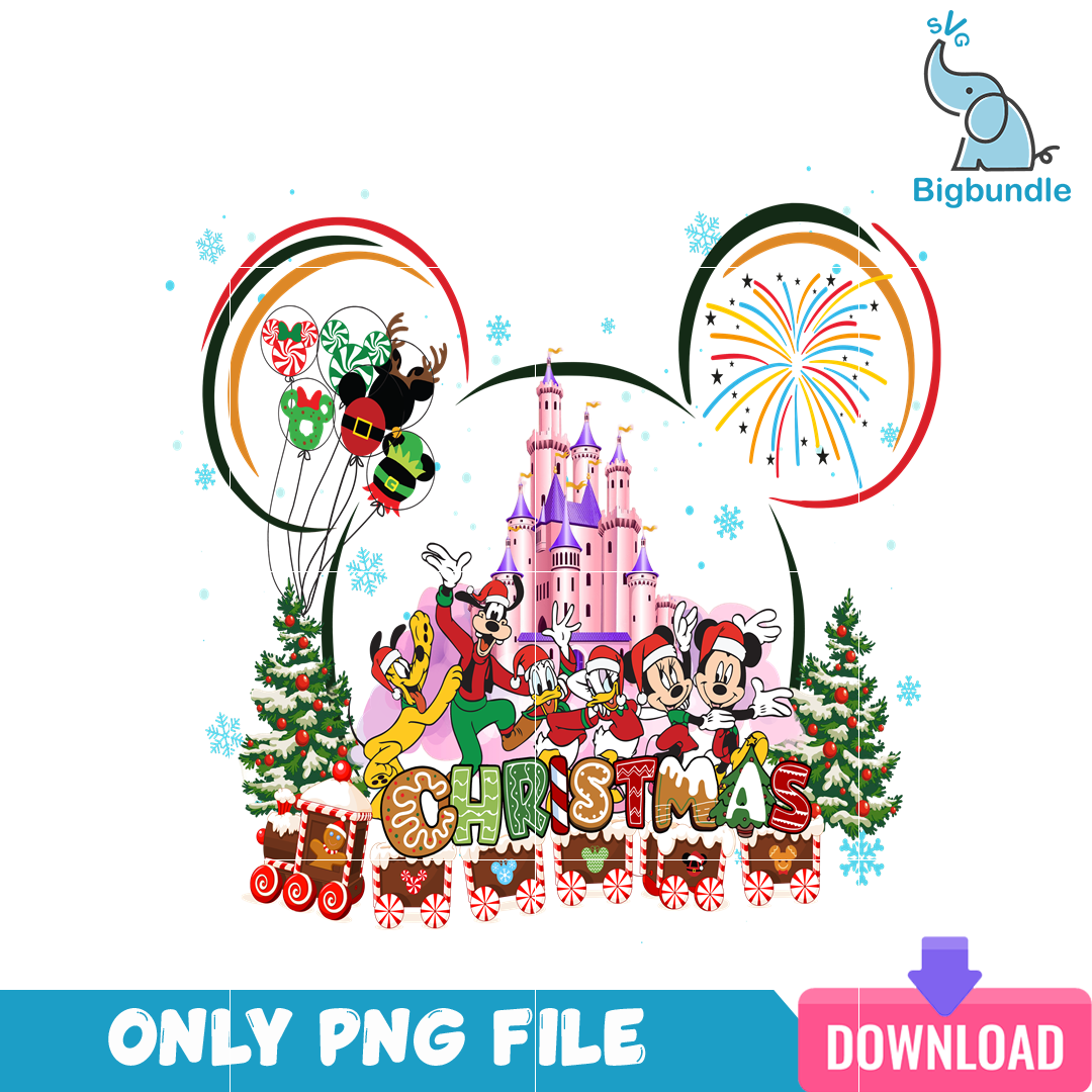 Disneyland Magic Kingdom Merry Christmas PNG