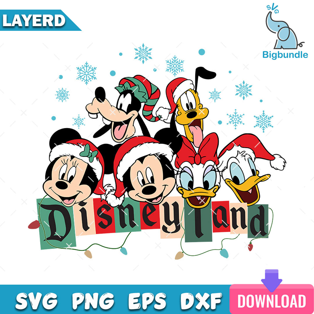 Friends Disneyland Christmas SVG