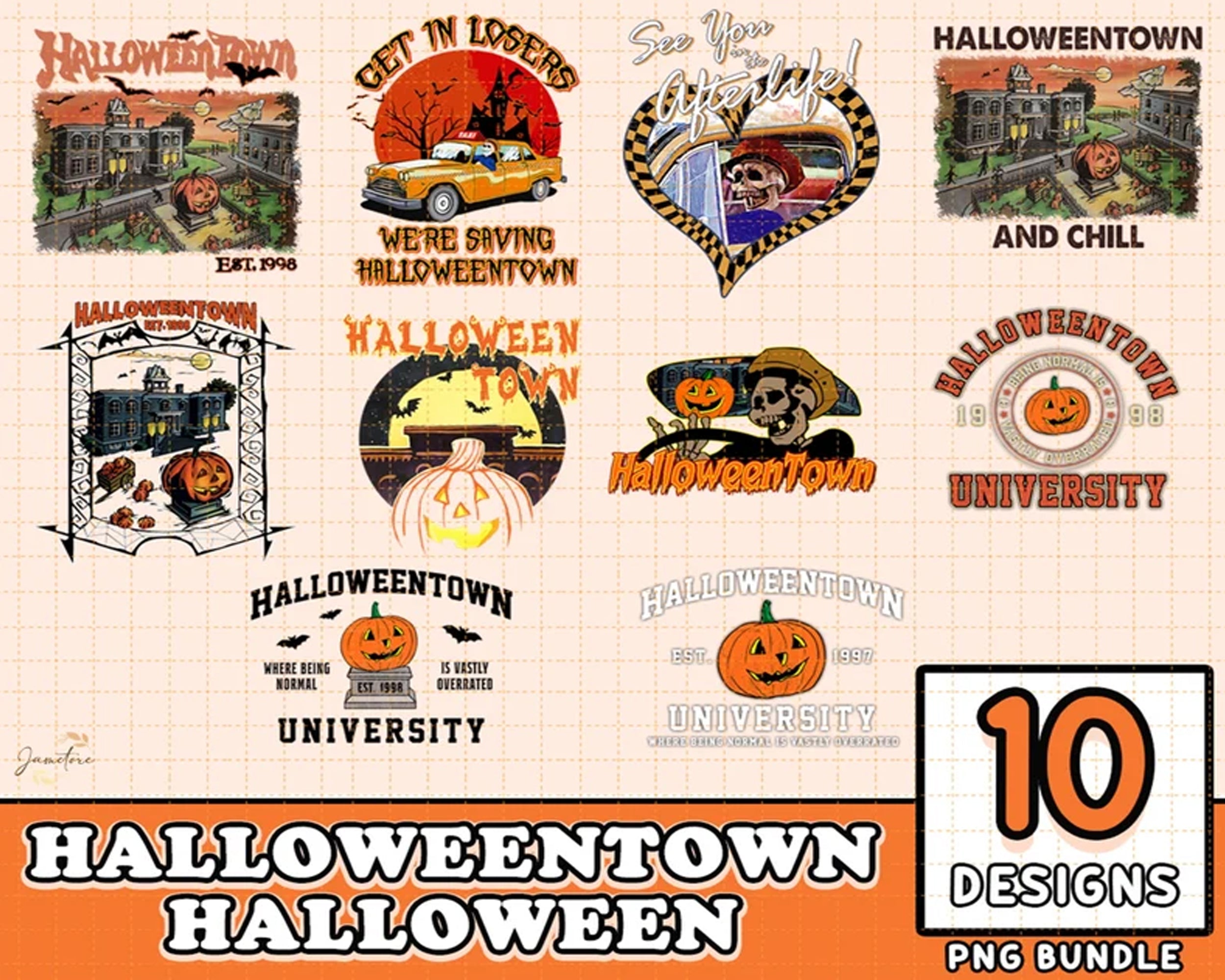 Halloween Town University PNG, Halloween Town PNG Sublimation