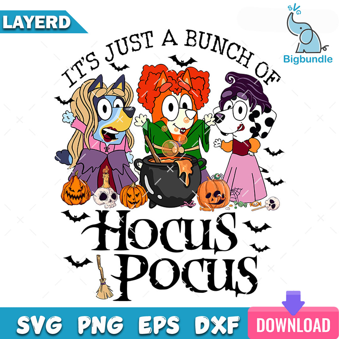 Hocus Pocus Bluey And Friends SVG