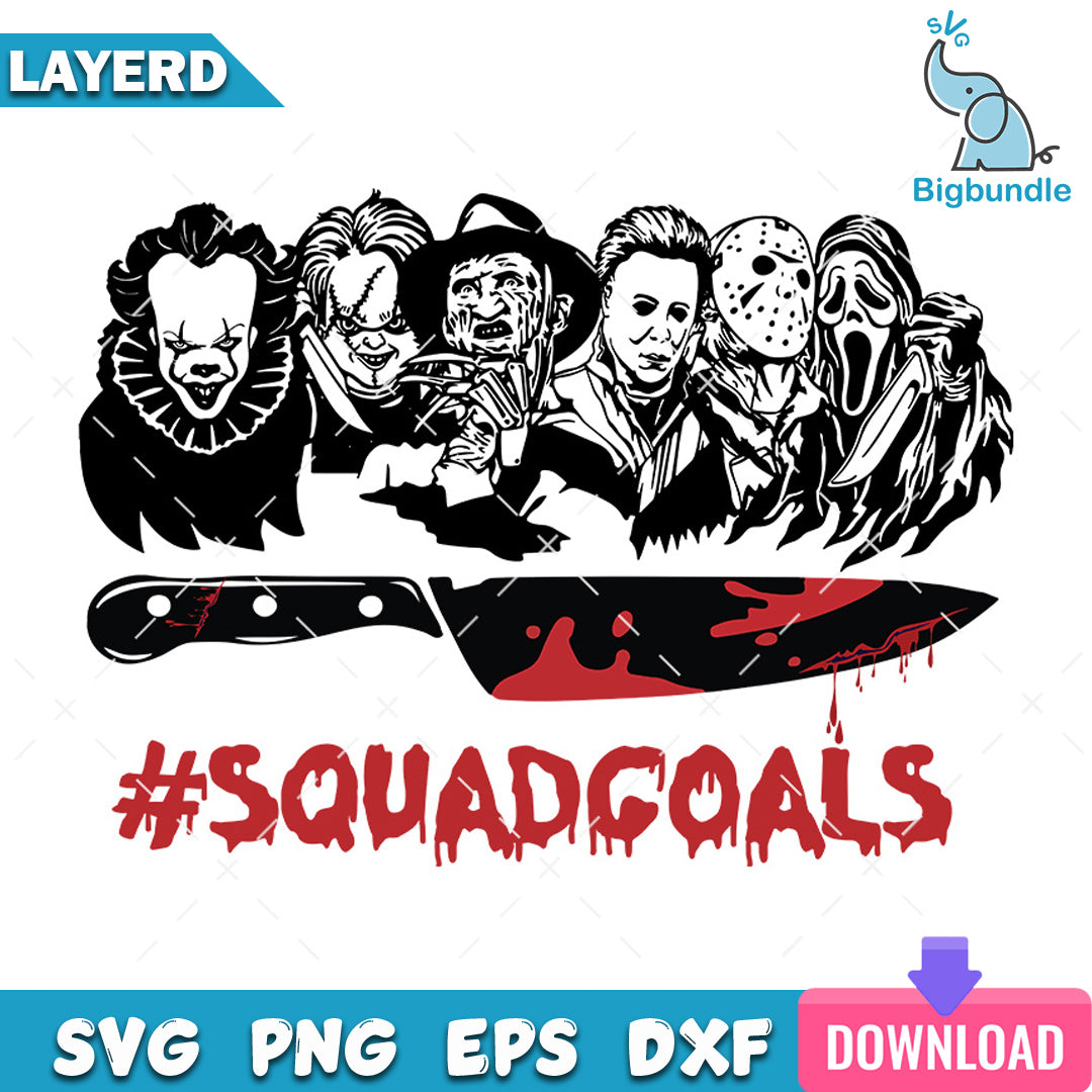 Horror Movie Squad Goals SVG