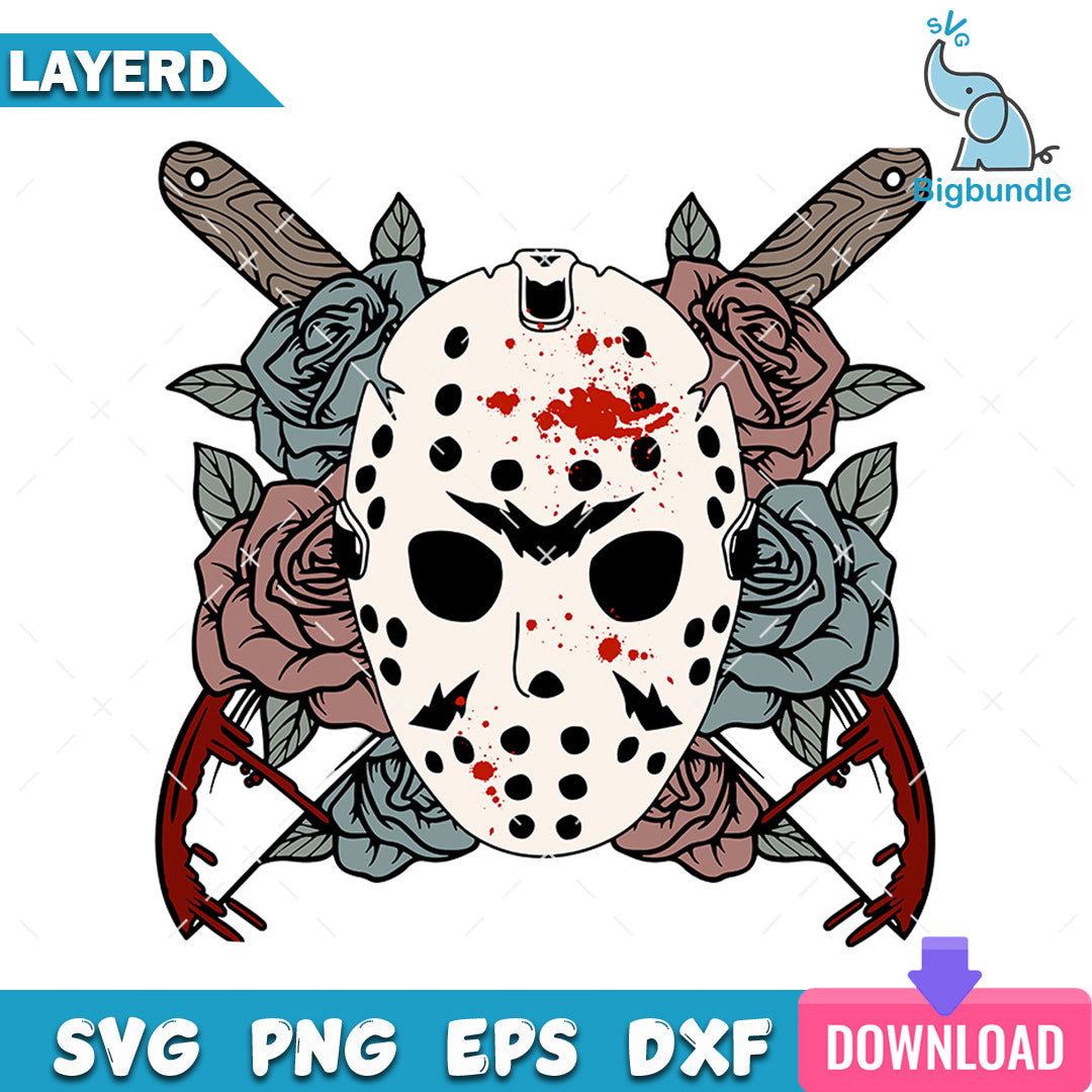 Jason Vorhees Horror Ghost Mask SVG