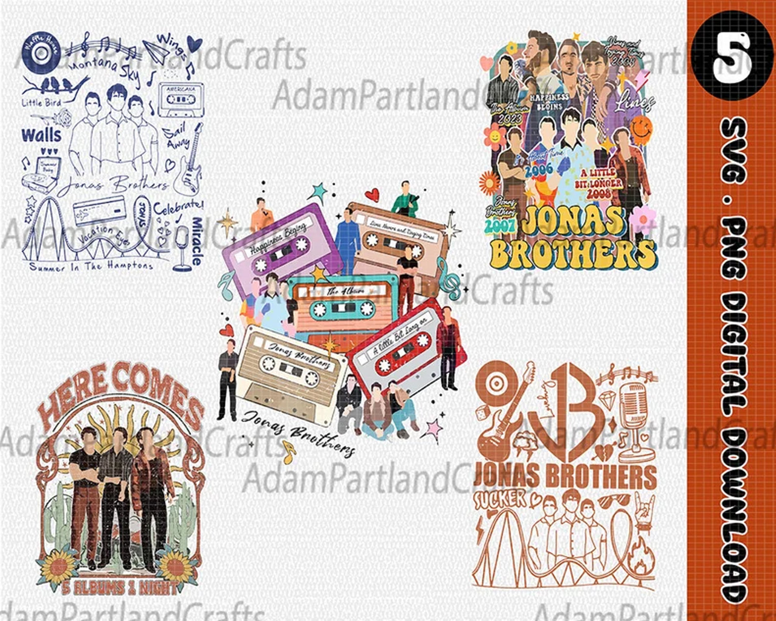 Jonas Brothers 2023 Png, Jonas Brothers Band, Instant download ver 3