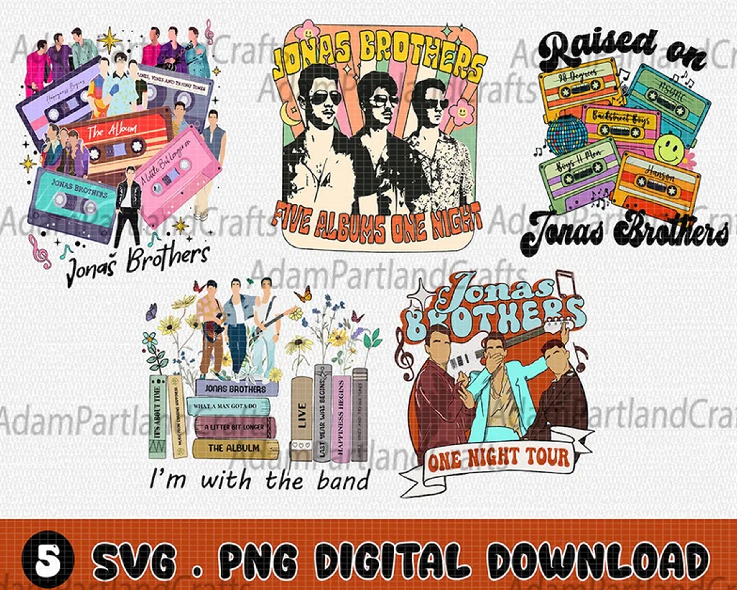 Jonas Brothers 2023 Png, Jonas Brothers Band, Instant download ver 2