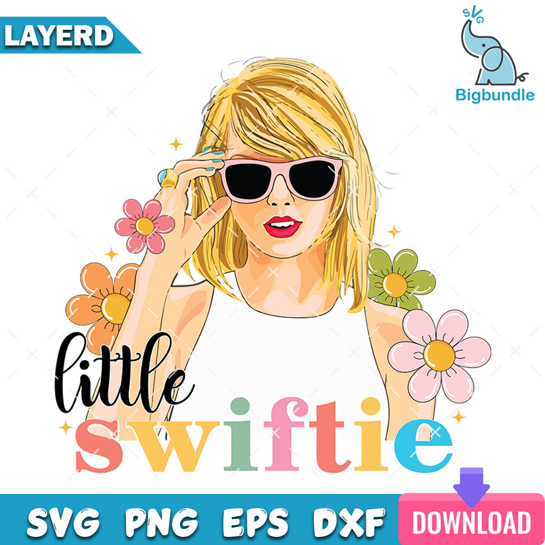 Retro Floral Little Swiftie SVG