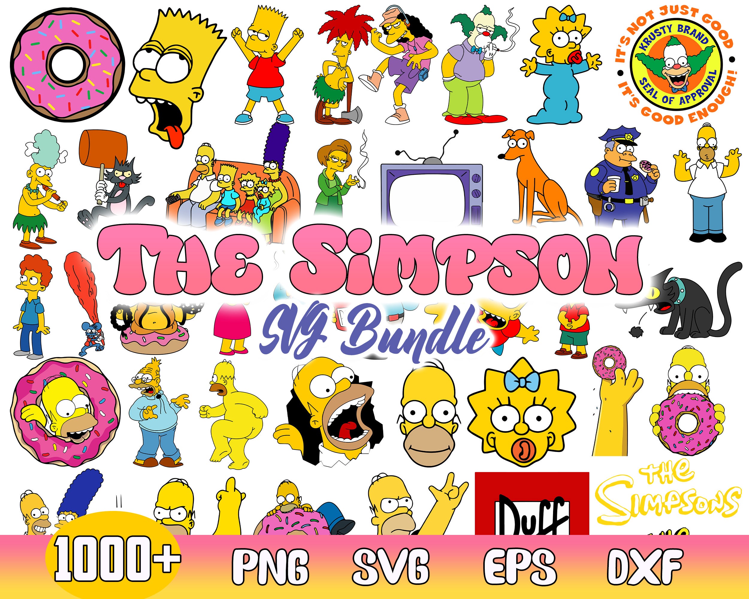 1000+ Simpsons bundle svg Digtial File