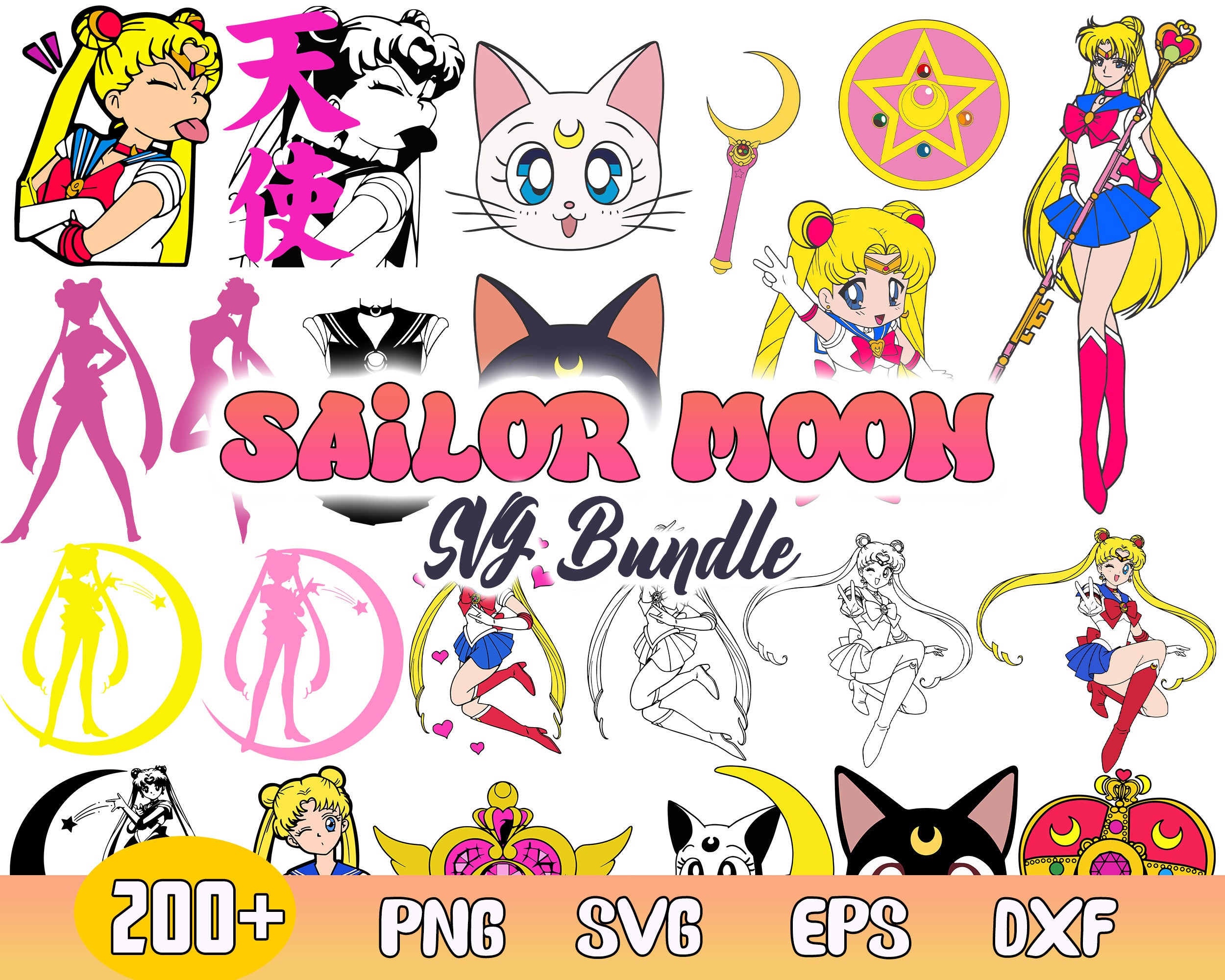 200+ Sailor Moon SVG Bundle 3.0