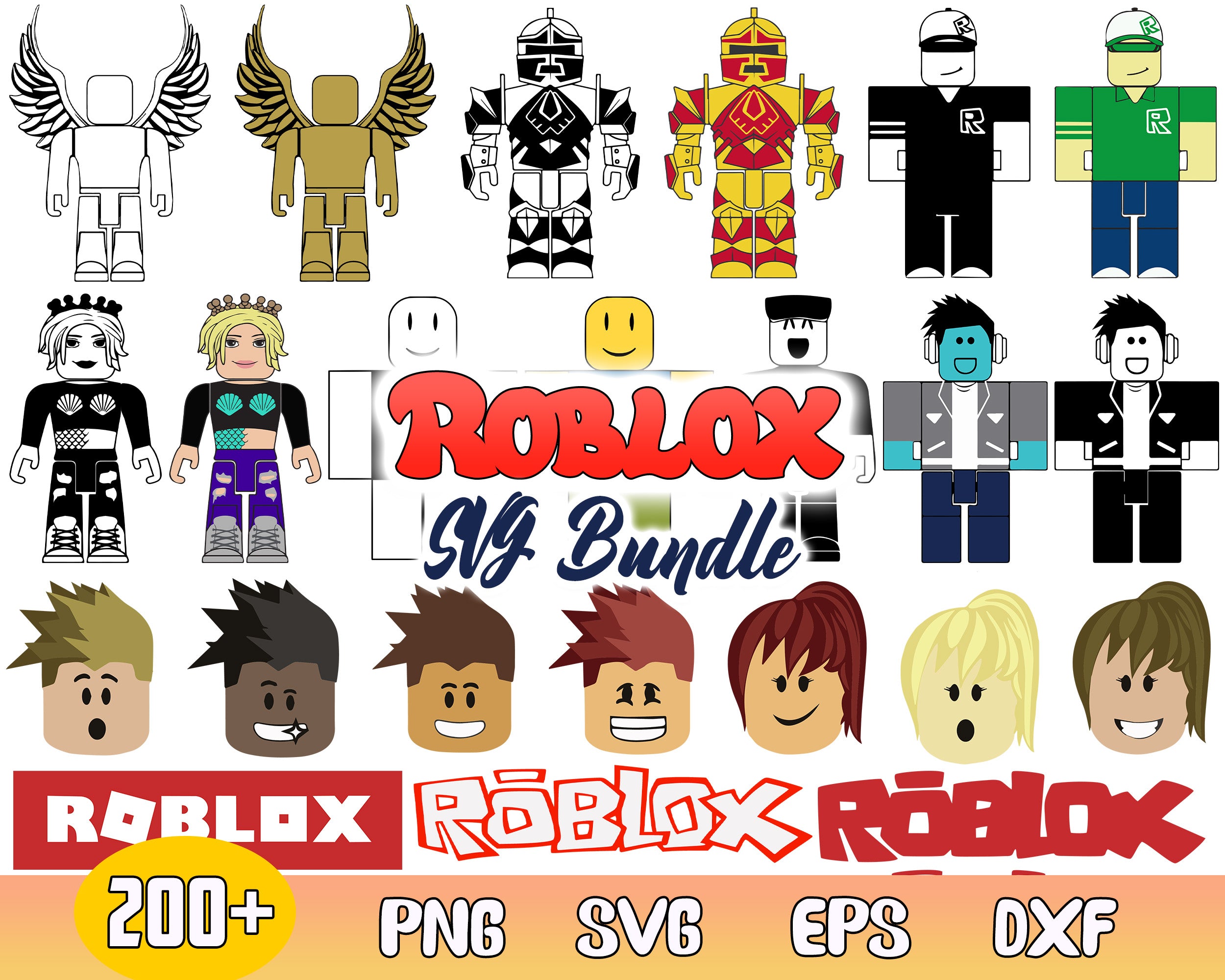 200+ Roblox Svg Bundle 1.0, Roblox Outline Font