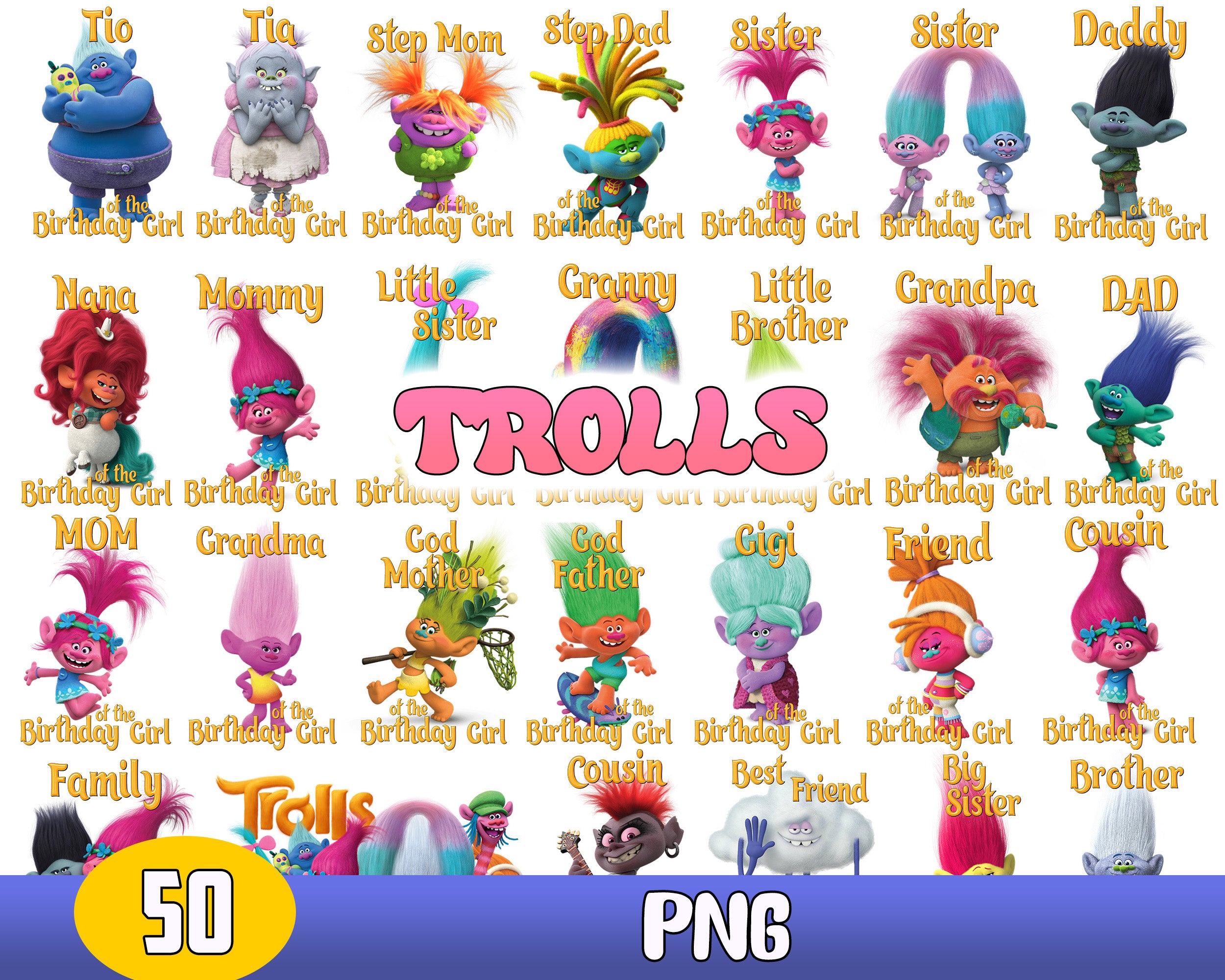 Trolls SVG, Trolls SVG Bundle, Trolls Logo SVG, Cricut file, Cut file, Vector file, Clipart
