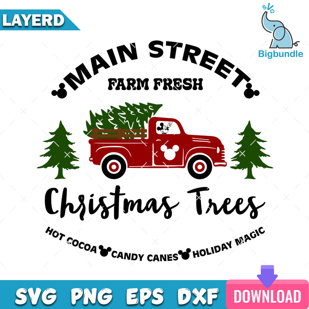 Main Street Farm Fresh Christmas Tree SVG