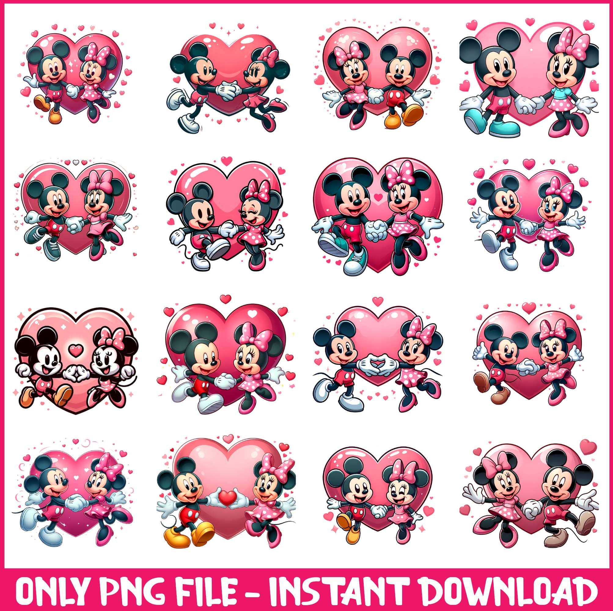 Mickey and Minnie valentine bundle png ver 2