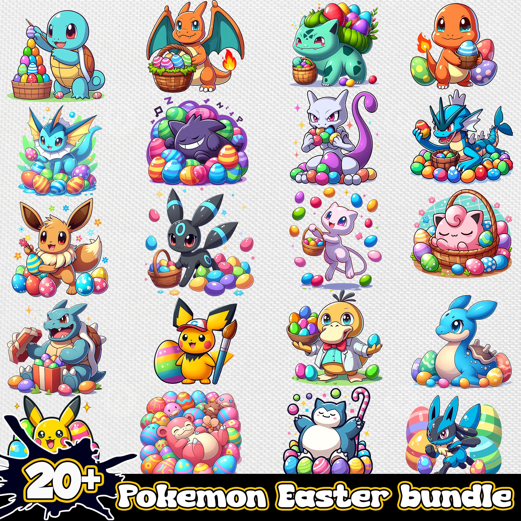 Pokemon Easter png bundle 2024 trending