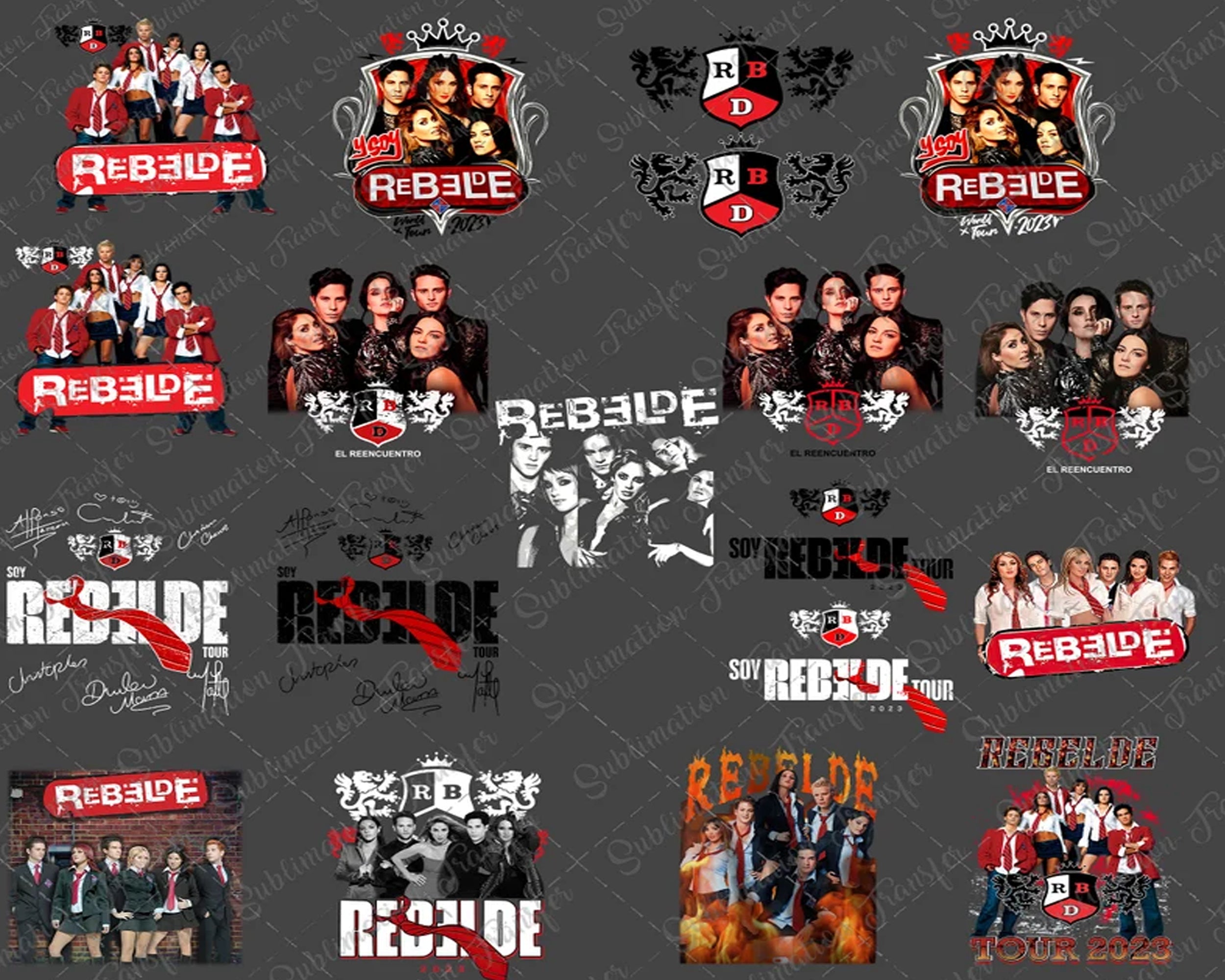 RBD Rebelde Tour 2023 png