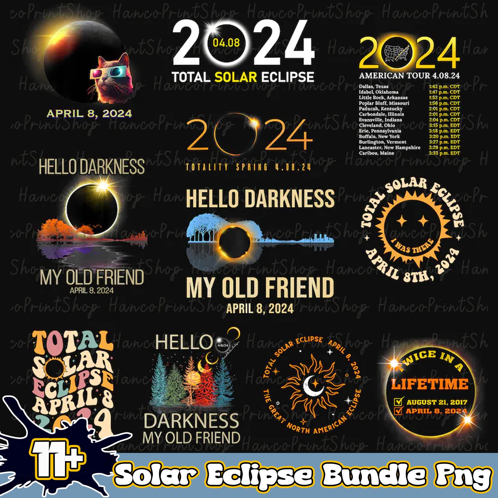 Arkansas City Solar Eclipse Bundle Png