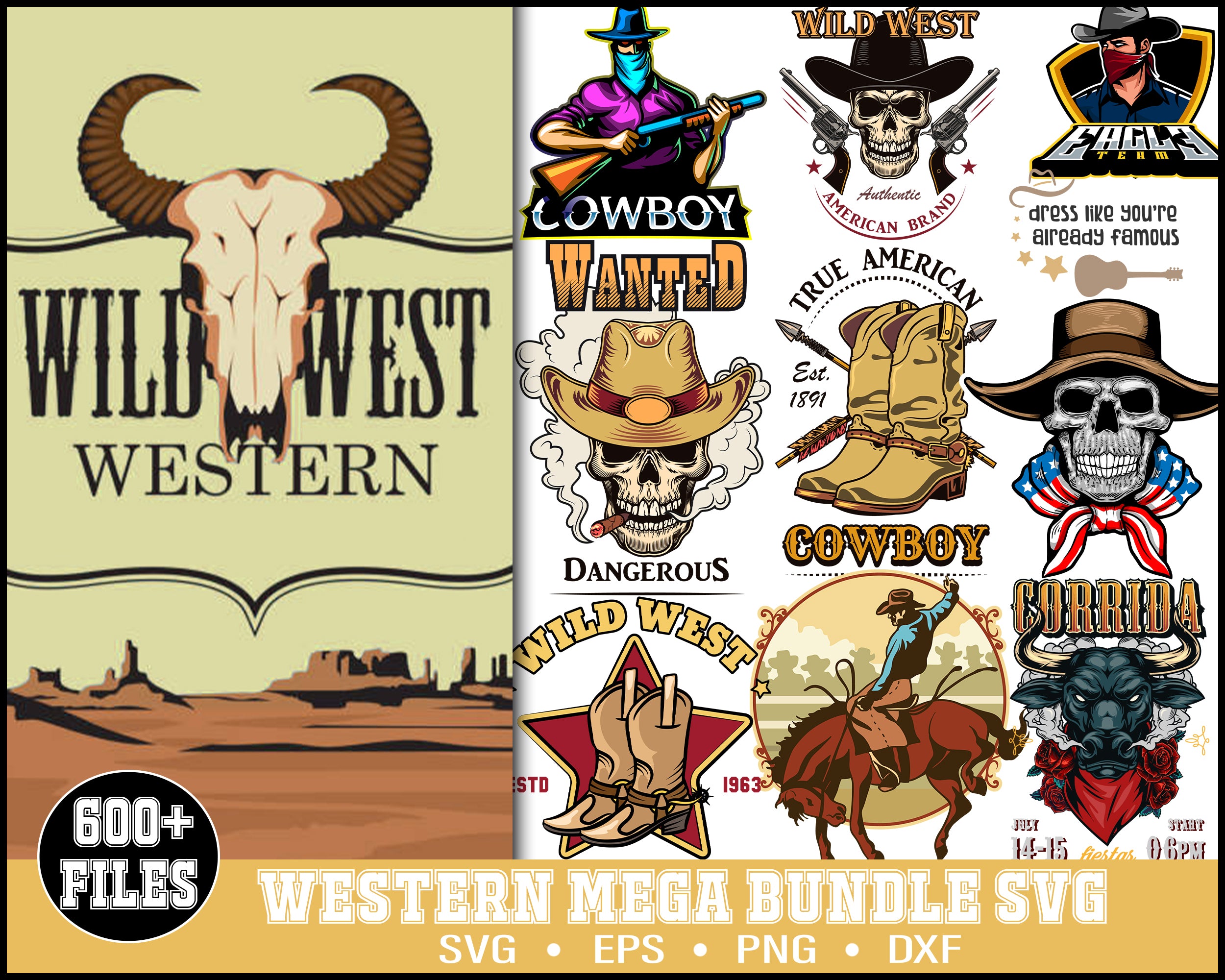 600+ Western Bundle SVG, MEGA Western Bundle, Western Sublimation Png
