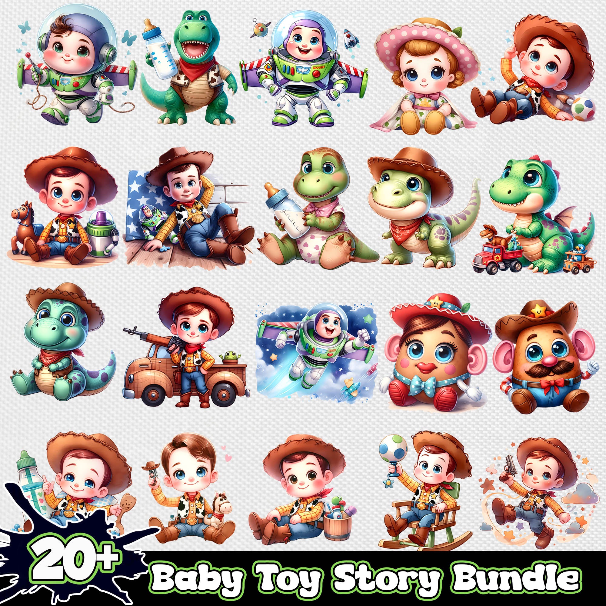 Baby toy story png bundle