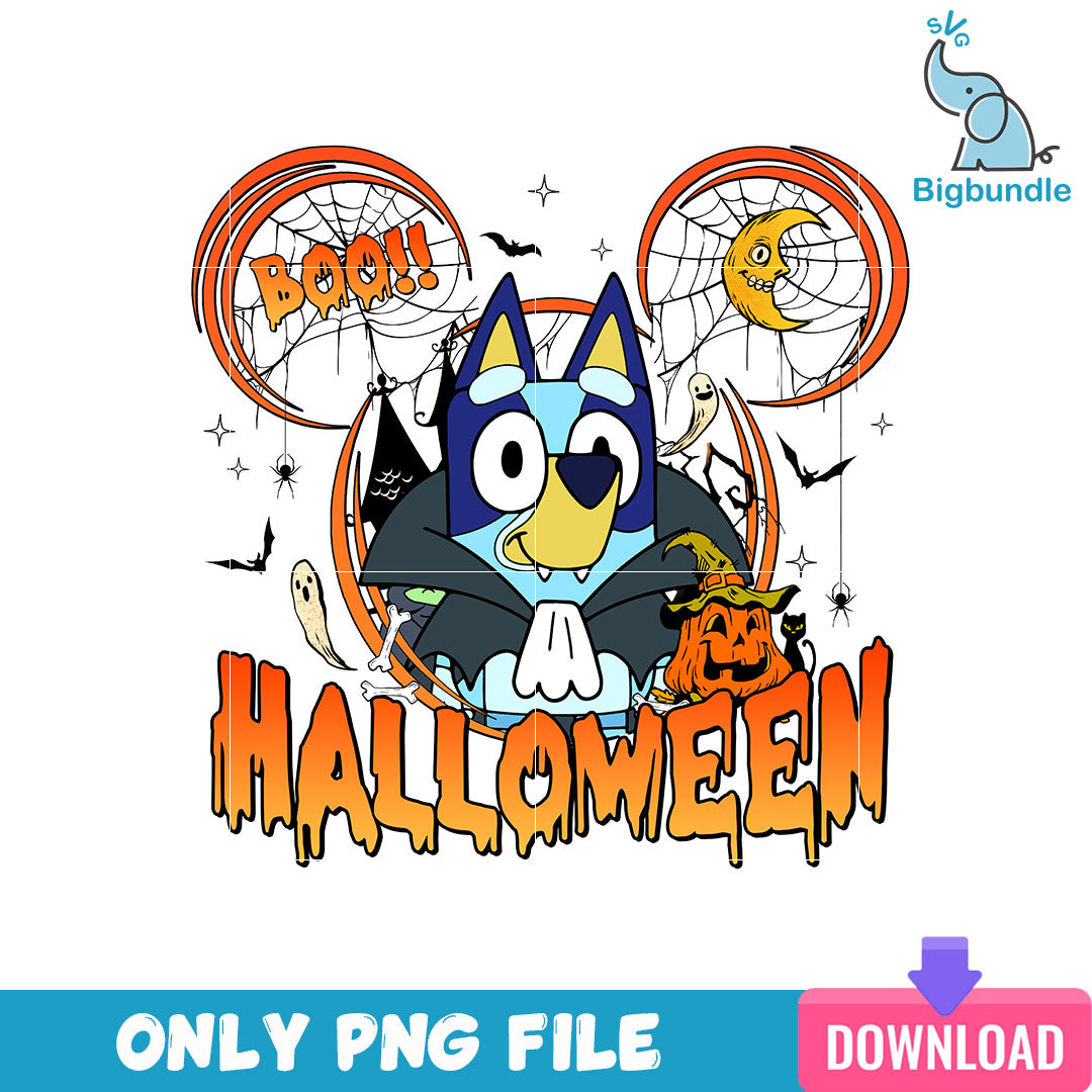Bluey Dog Halloween Png, Bluey Family Halloween Png, SG08072303