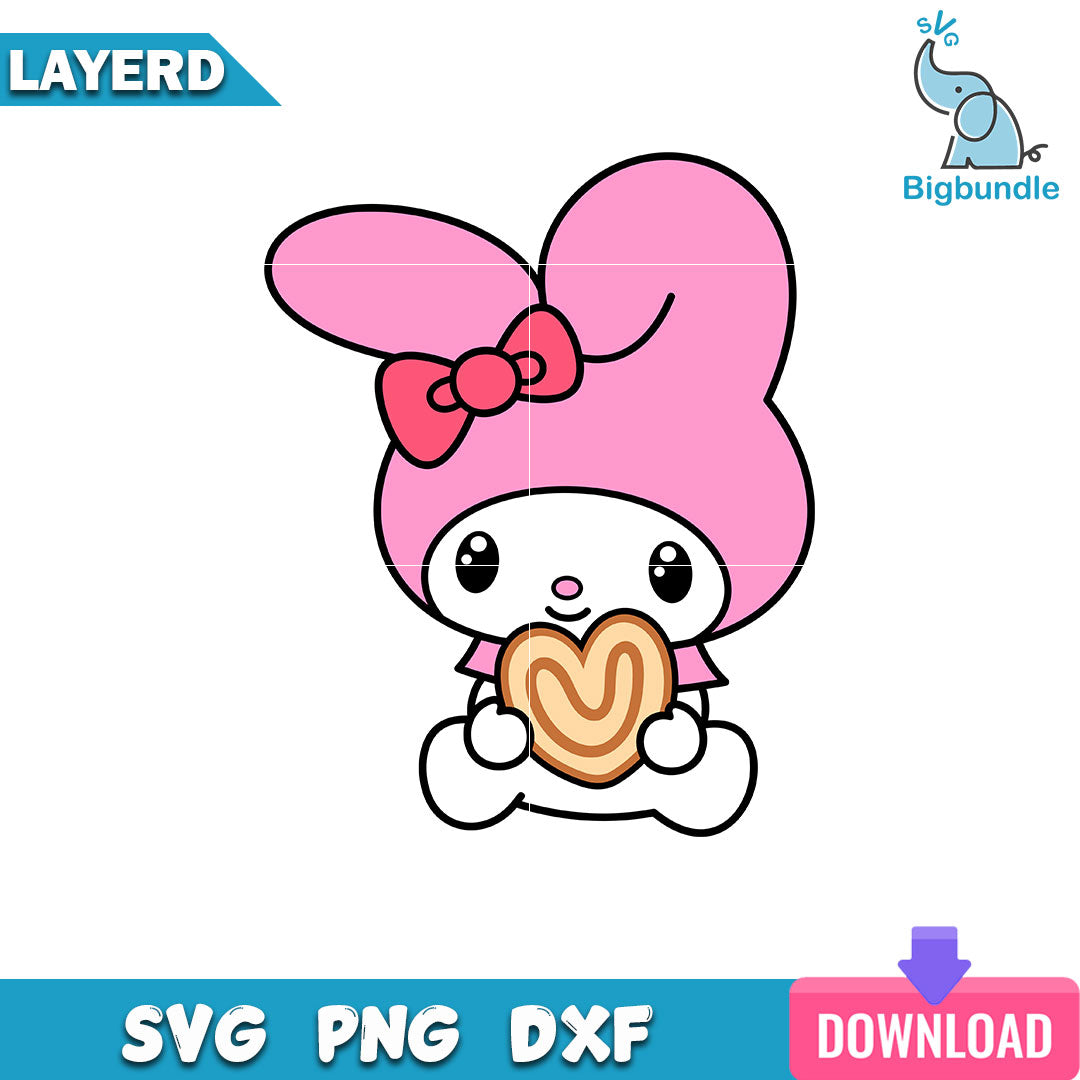 Concha My Melody Svg, Sanrio Svg, Hello Kitty, Instant Download, SG19062311