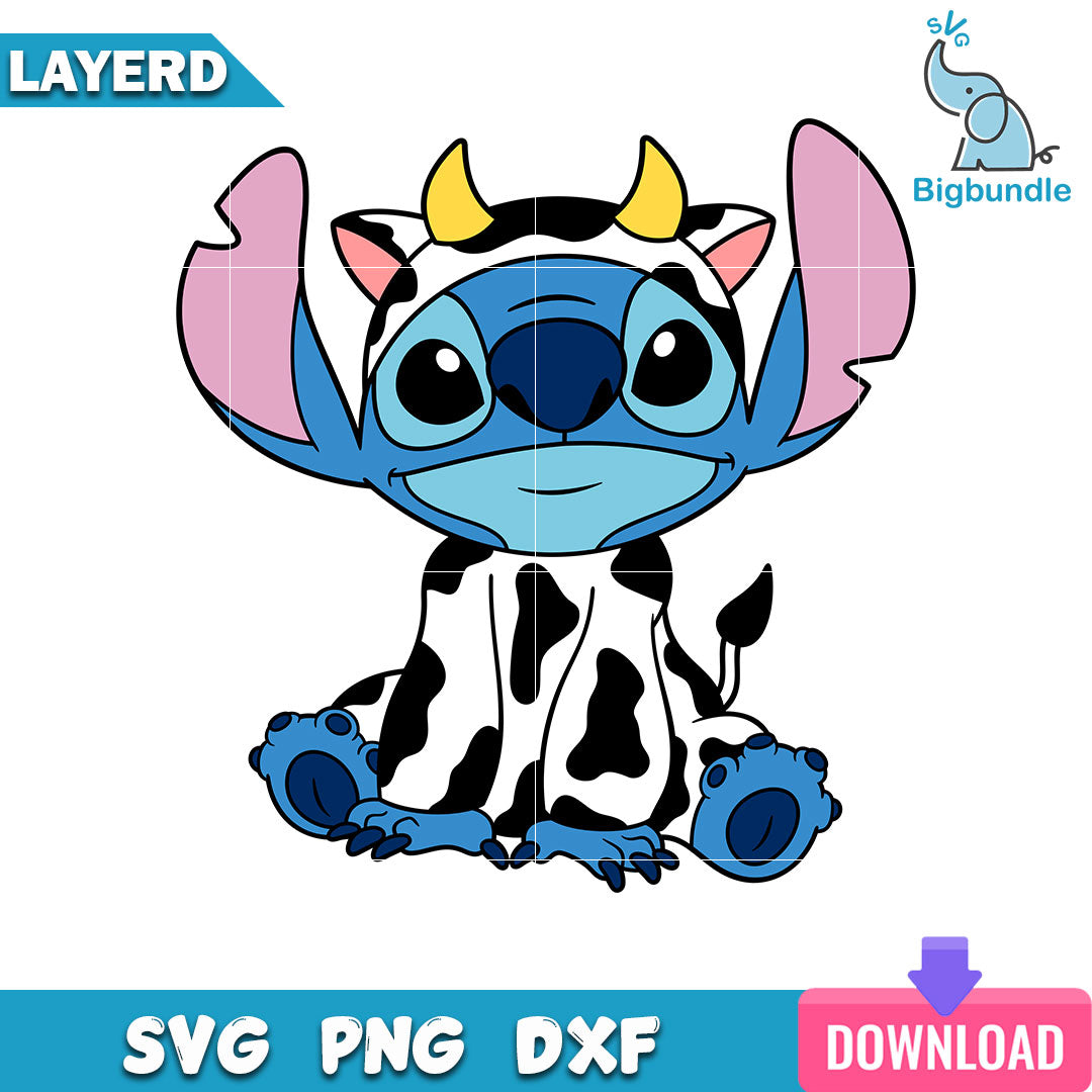 Cow Stitch Svg, Stitch Svg, Disney Svg, Instant Download, SG19062315