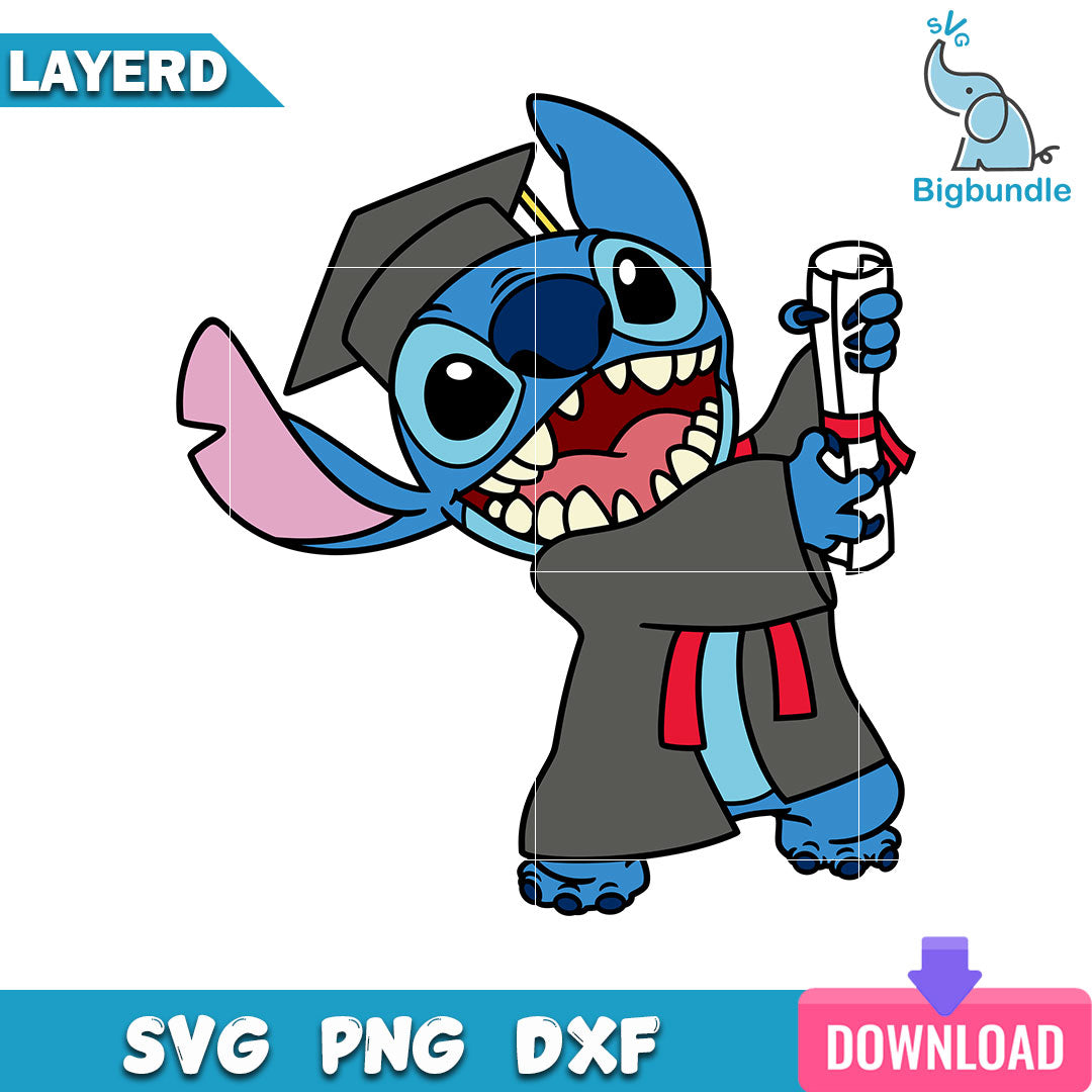 Stitch Graduate Svg, Stitch Svg, Disney Svg, Instant Download, SG19062321
