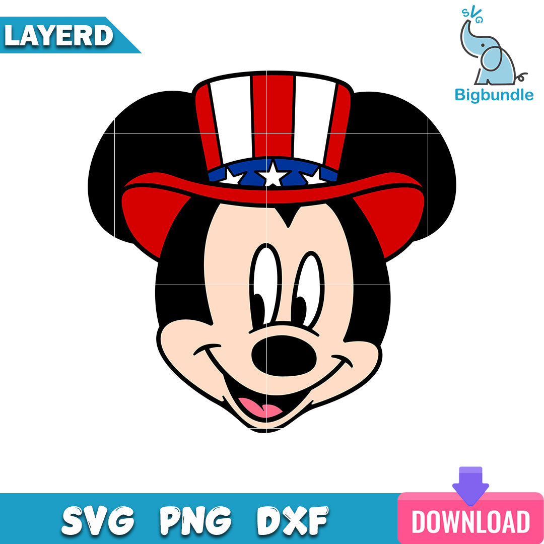 Patriotic Mickey Svg, 4th Of July Svg, Mickey Mouse Svg, SG19062335