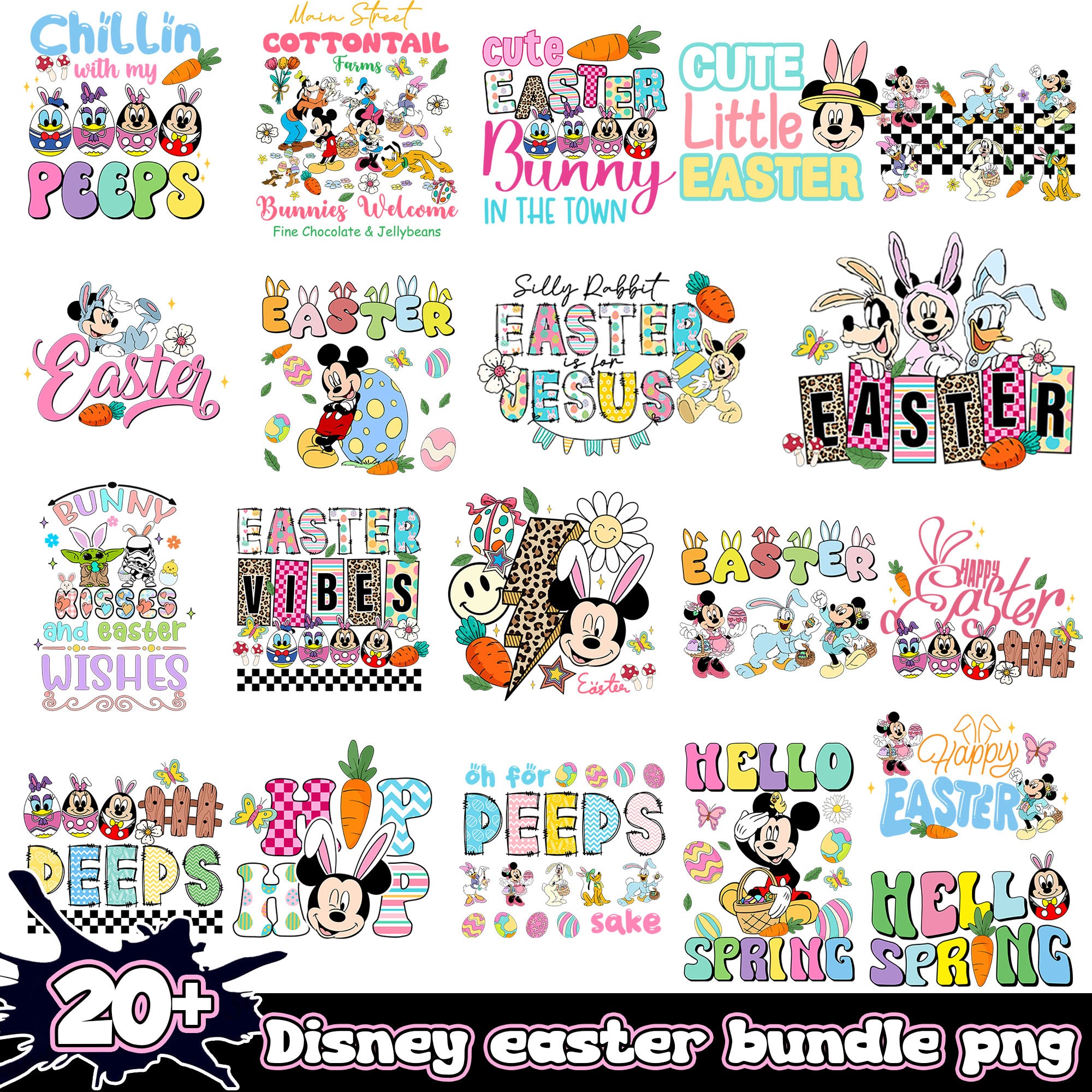Mickey mouse easter bundle png
