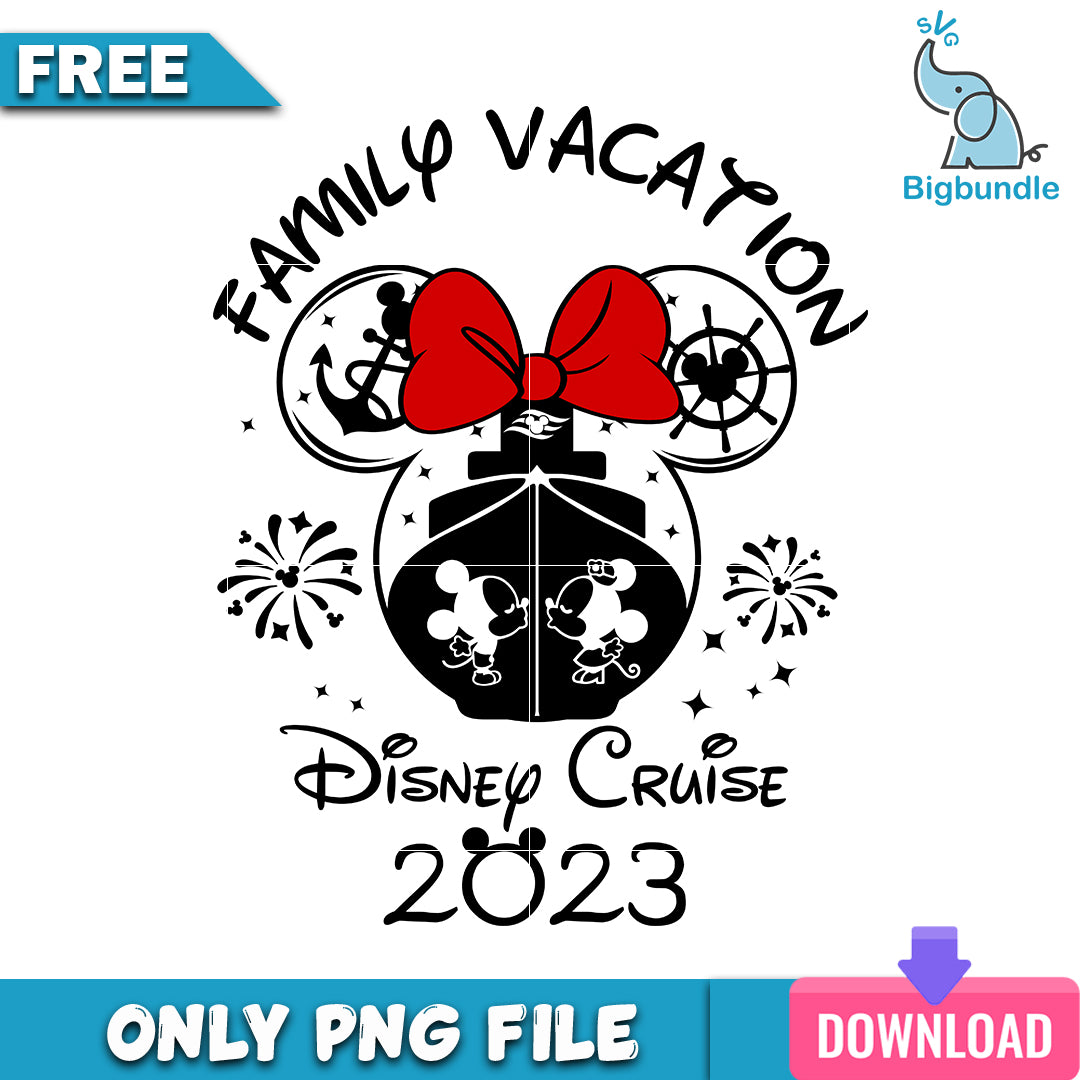 Minnie family vacation 2023 png