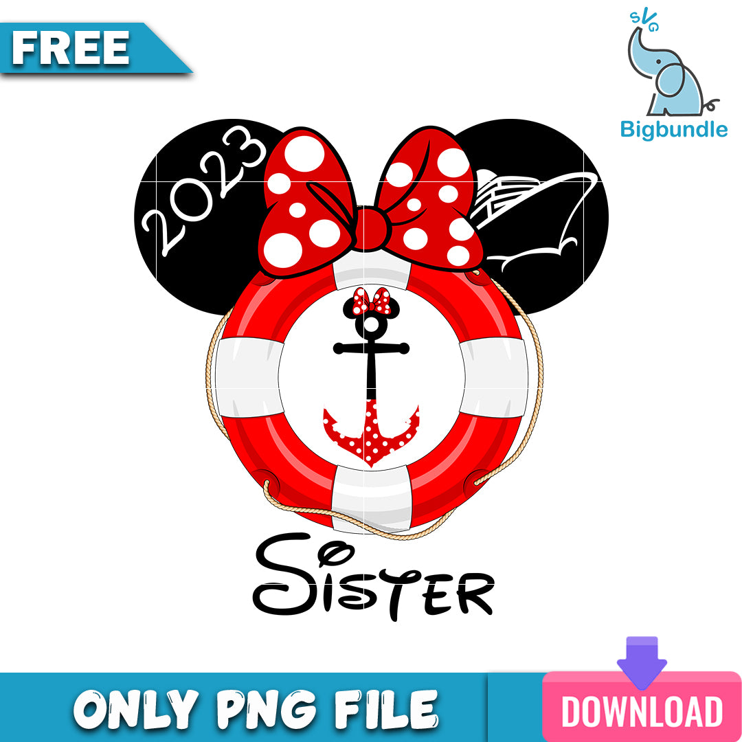 Minnie disney sister 2023 png